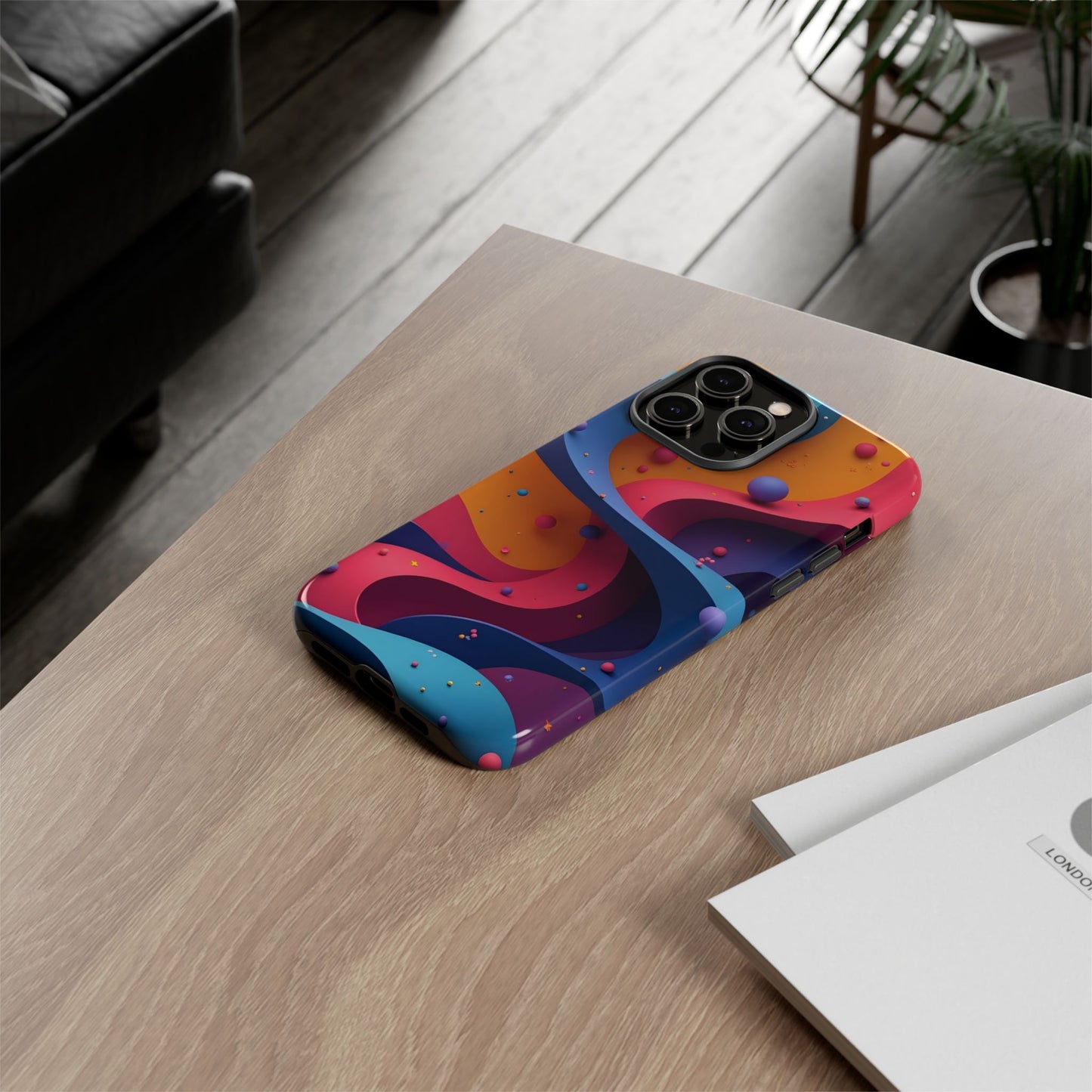 Vibrant Phone Cover - Colorful Abstract Design, Shockproof Protector, Trendy Accessories, Gift for Tech Lovers, Fun Style