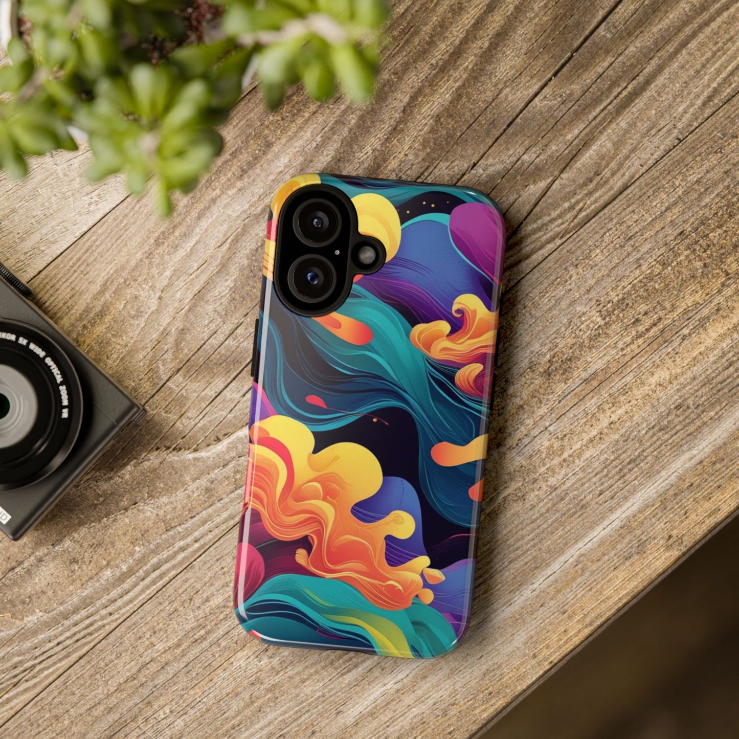 Colorful Phone Cover, Artistic Cellphone Cover, Unique Gift for Her, Trendy Accessories, Vibrant Protection