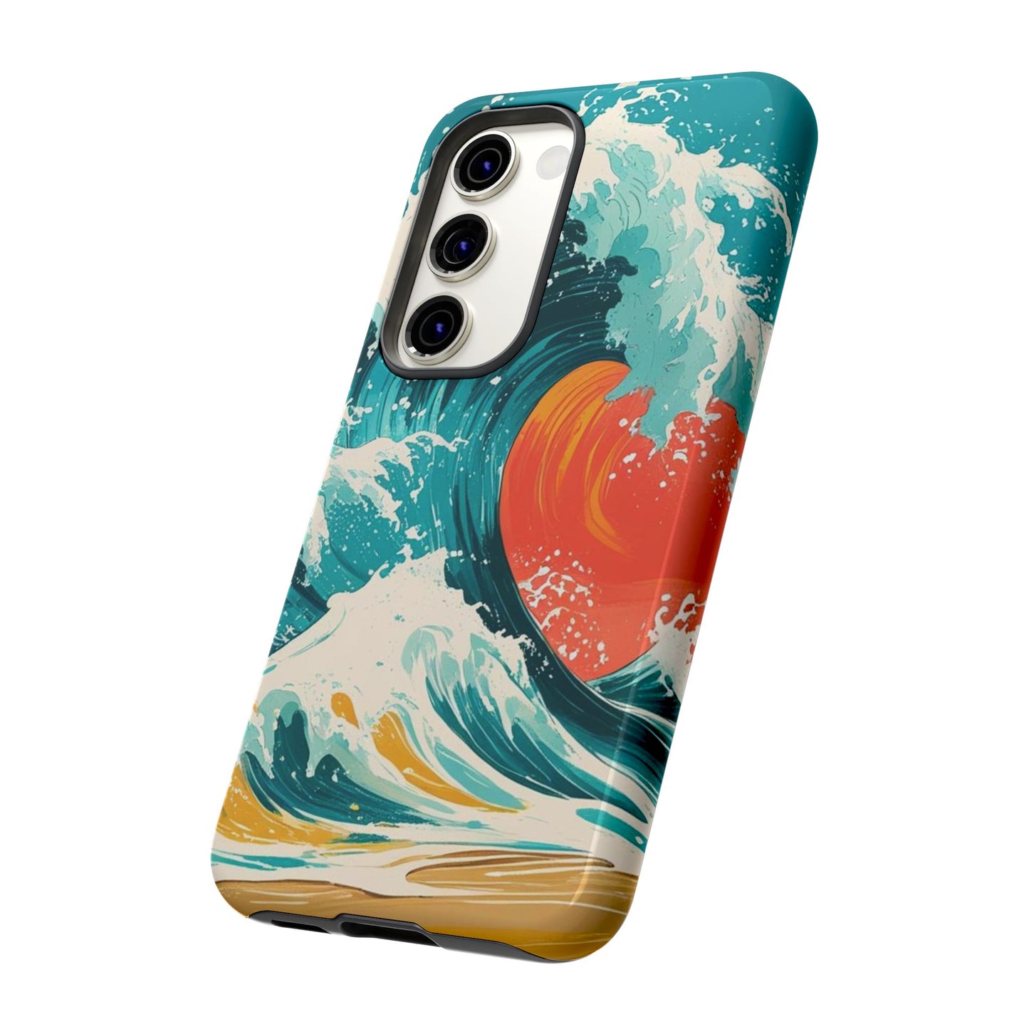 Ocean Wave Phone Cover, Tropical Phone Cover, Artistic Smartphone Cover, Waves Design, Summer Vibe Accessory, Gift for Beach Lovers