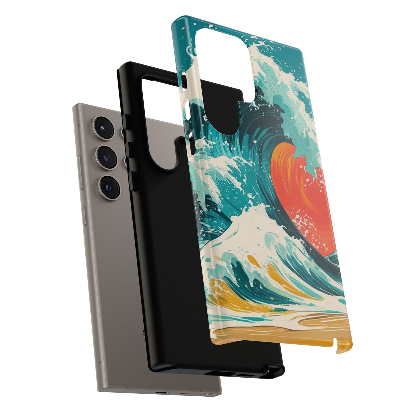 Ocean Wave Phone Cover, Tropical Phone Cover, Artistic Smartphone Cover, Waves Design, Summer Vibe Accessory, Gift for Beach Lovers