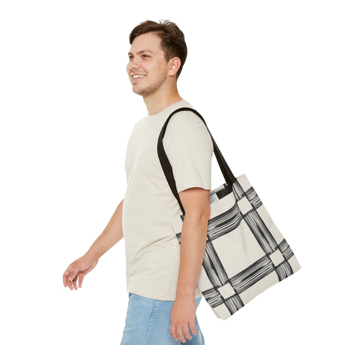 Stylish Minimalist Shopping Bag - Chic Black and White Design for Everyday Use