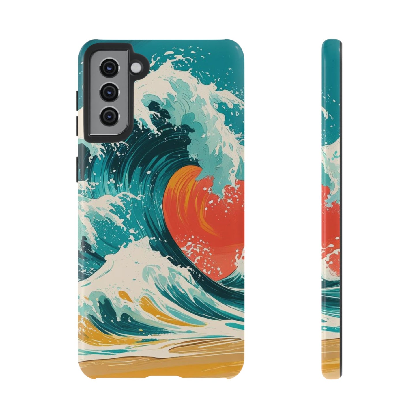 Ocean Wave Phone Cover, Tropical Phone Cover, Artistic Smartphone Cover, Waves Design, Summer Vibe Accessory, Gift for Beach Lovers