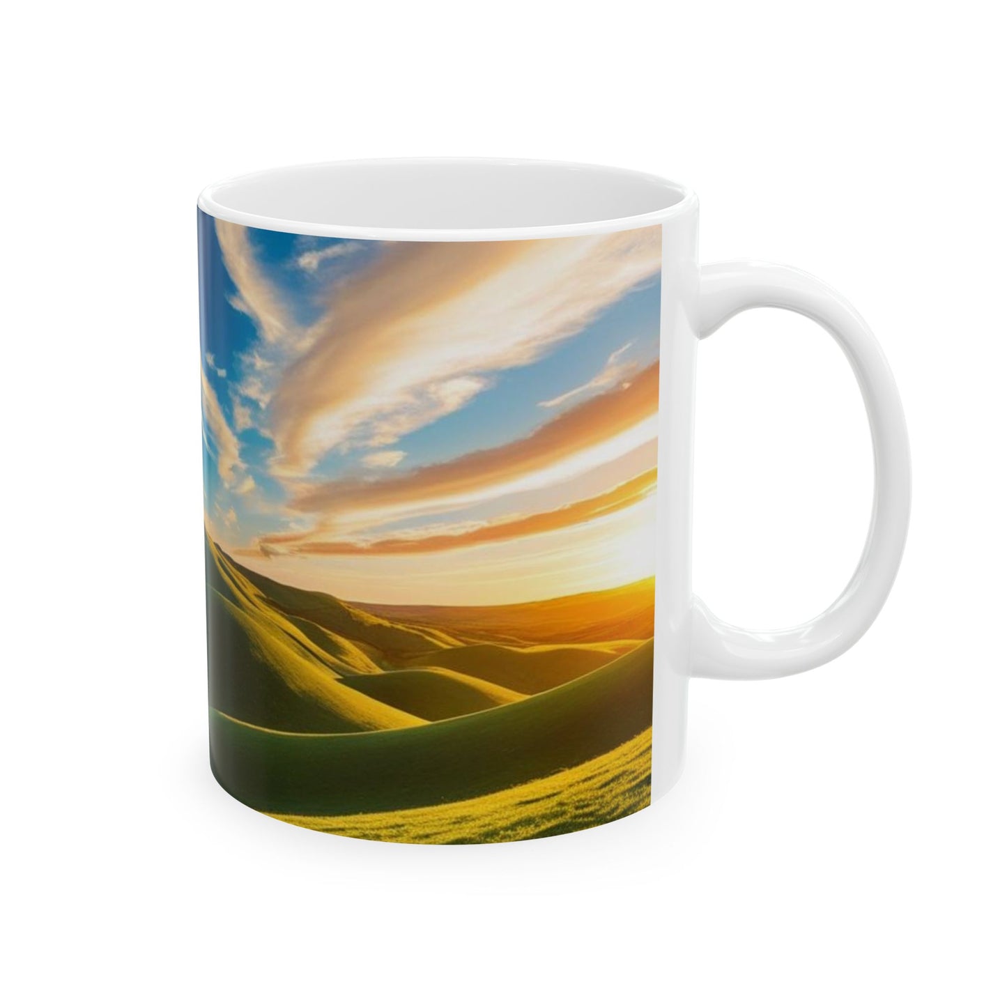 Scenic Ceramic Mug - Nature Landscape Design