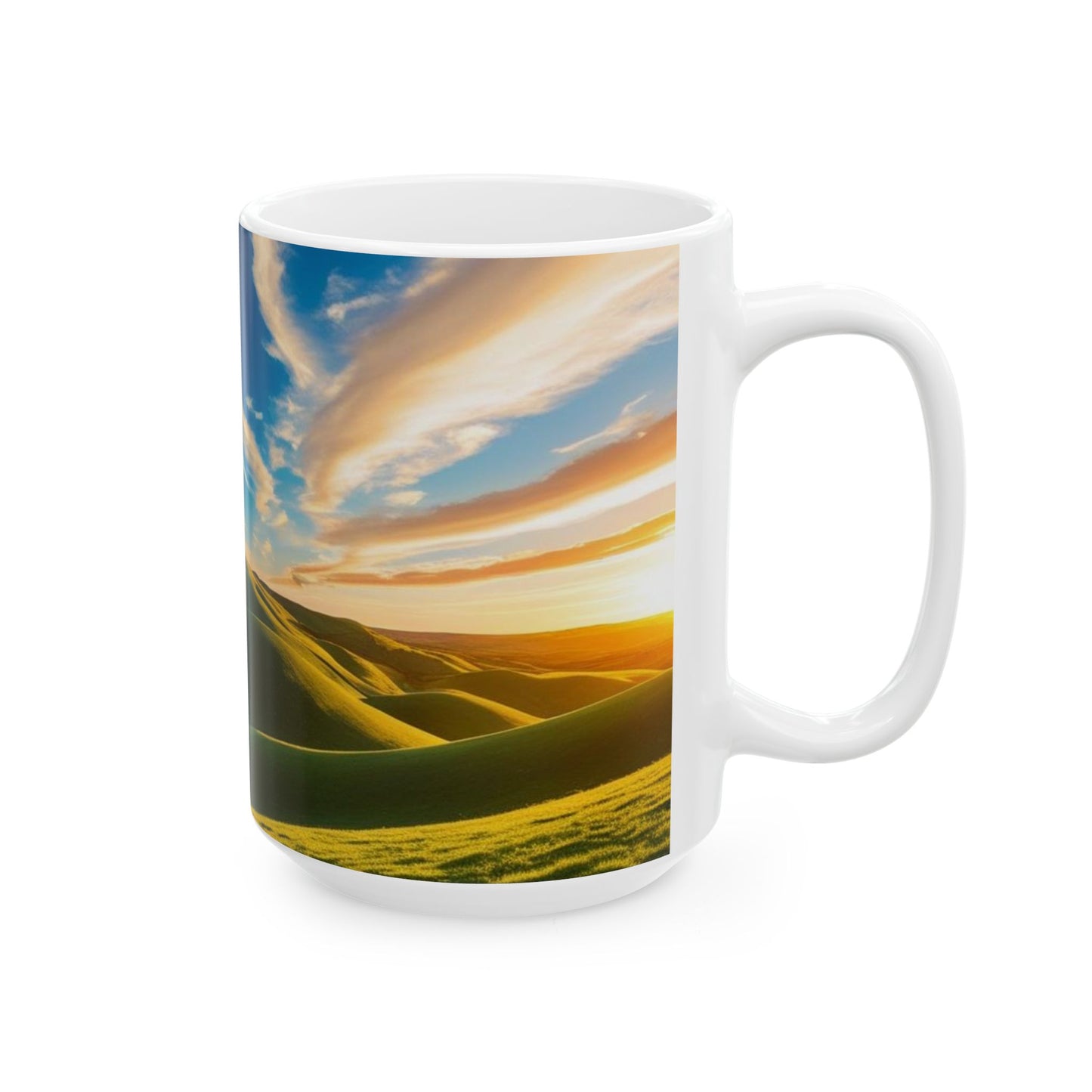 Scenic Ceramic Mug - Nature Landscape Design