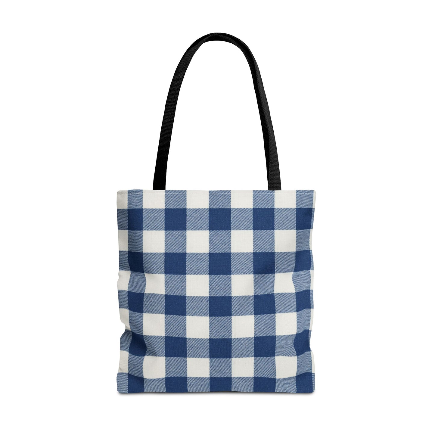 Stylish Blue Checkered Shopping Bag - Perfect for Everyday Use