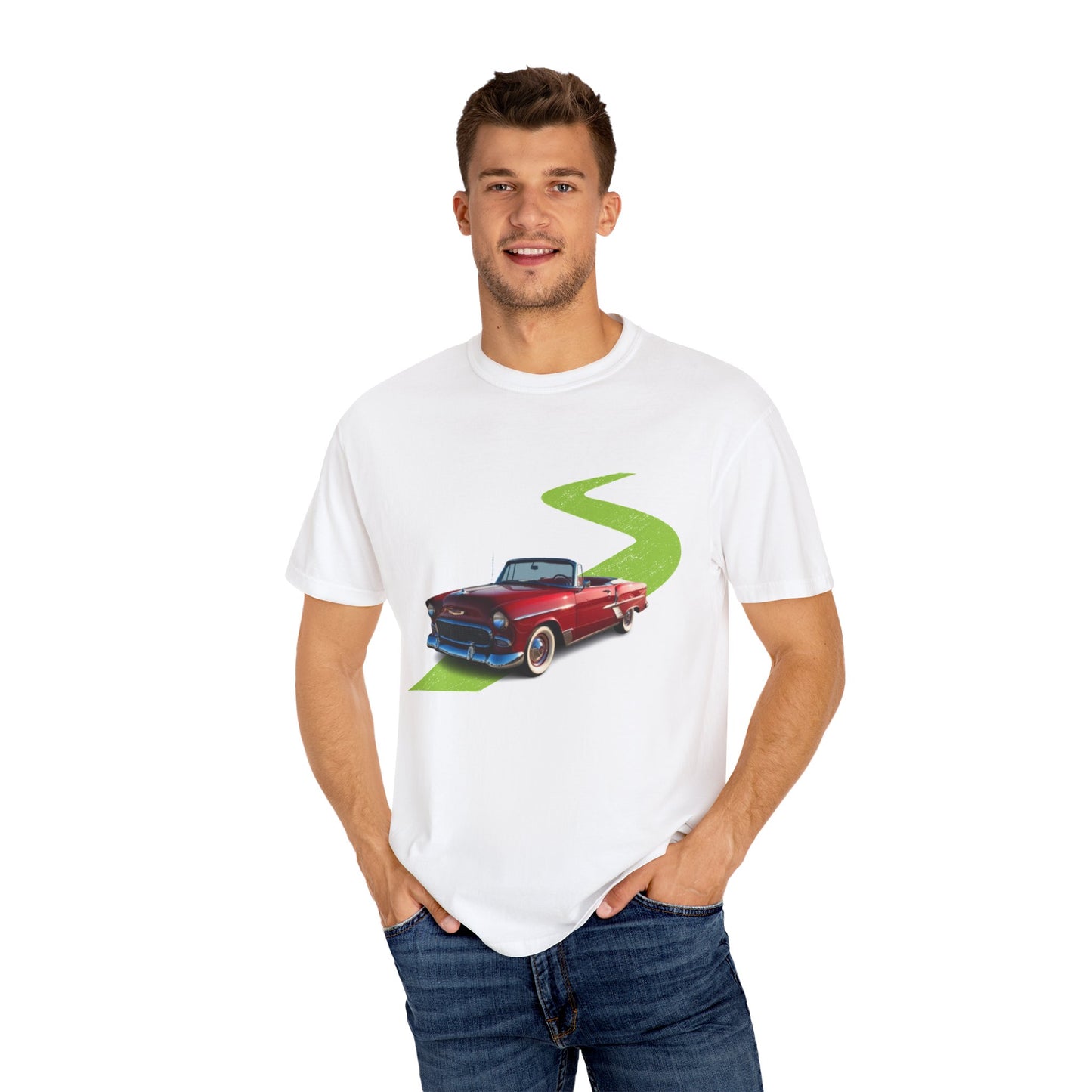 Vintage Car Unisex White T-Shirt