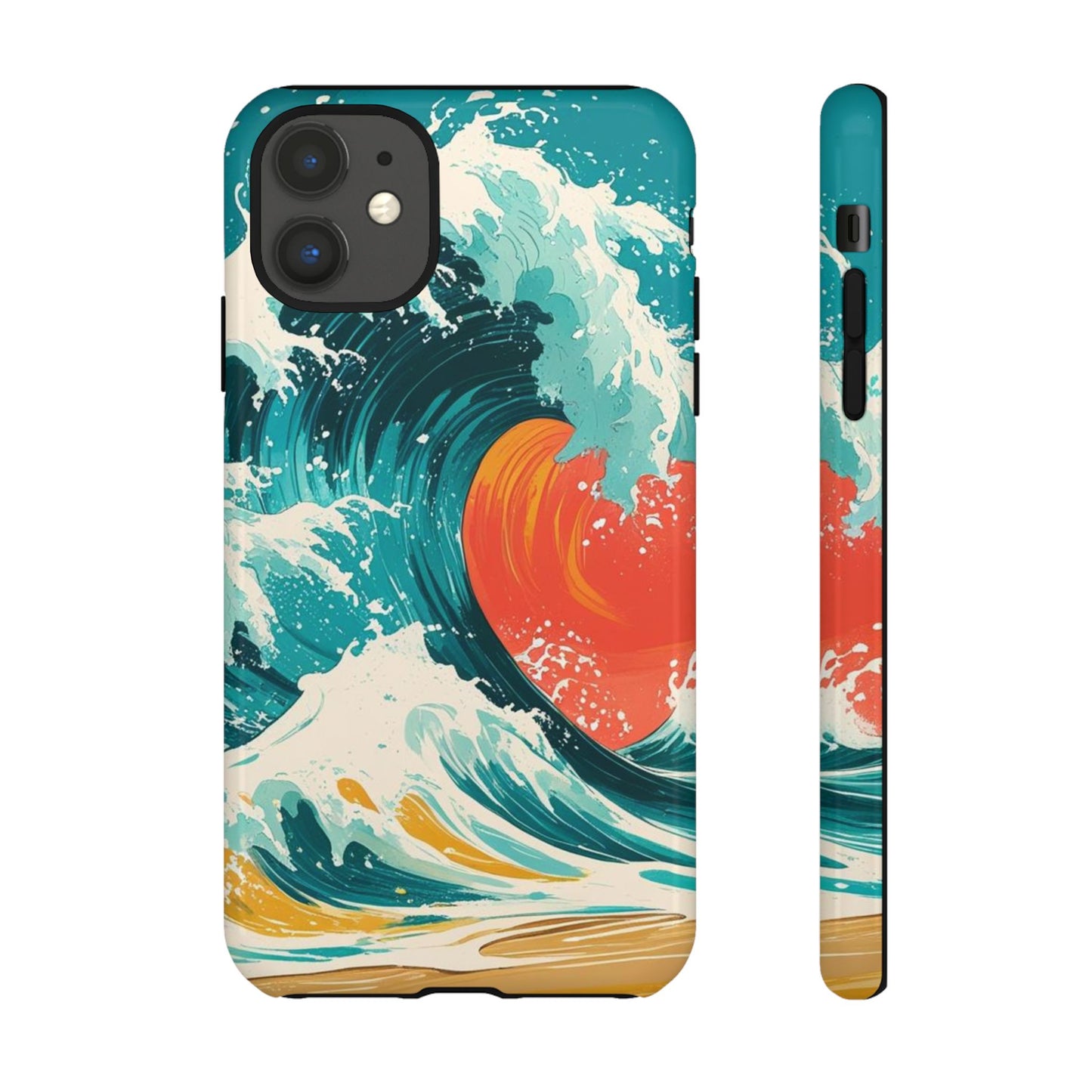 Ocean Wave Phone Cover, Tropical Phone Cover, Artistic Smartphone Cover, Waves Design, Summer Vibe Accessory, Gift for Beach Lovers