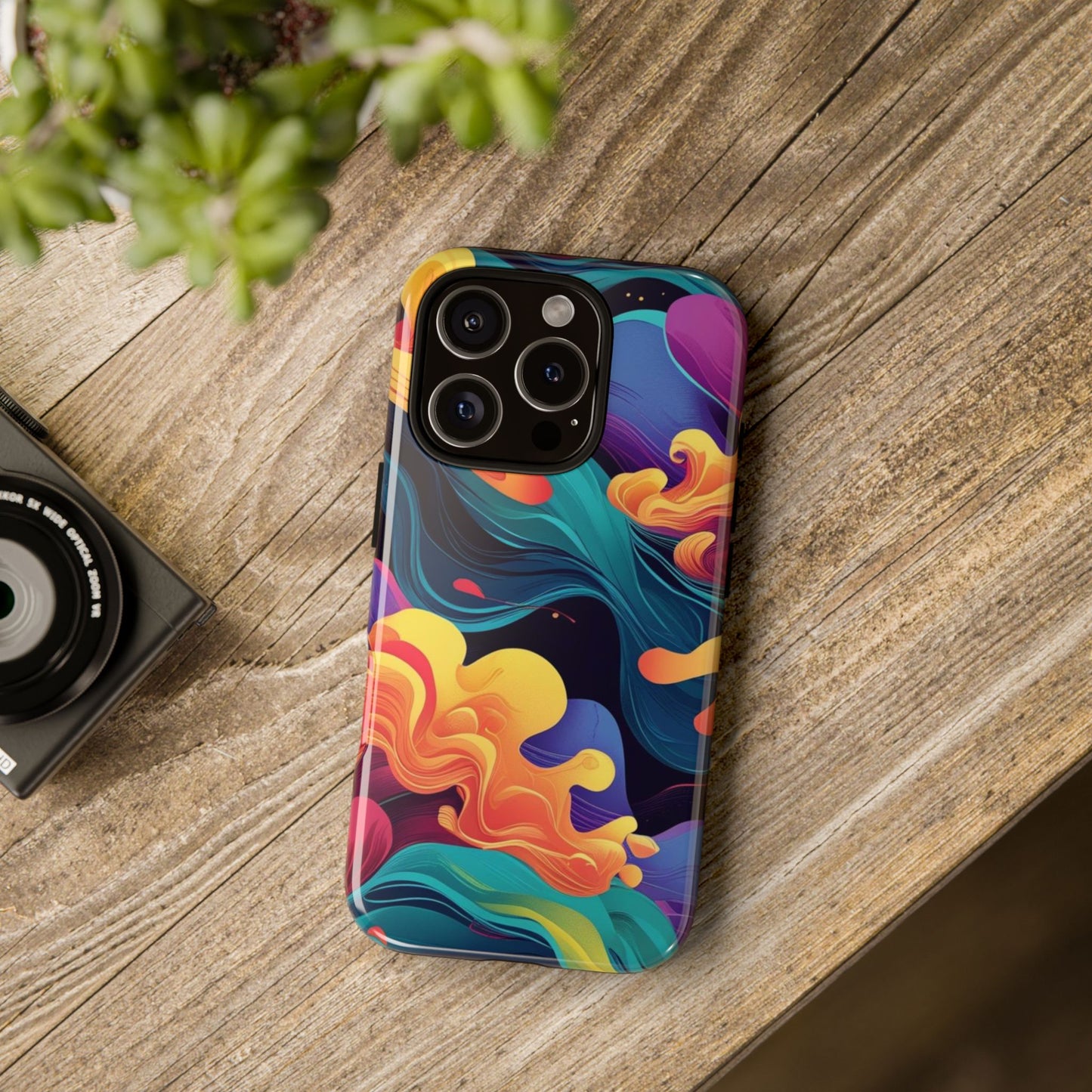 Colorful Phone Cover, Artistic Cellphone Cover, Unique Gift for Her, Trendy Accessories, Vibrant Protection