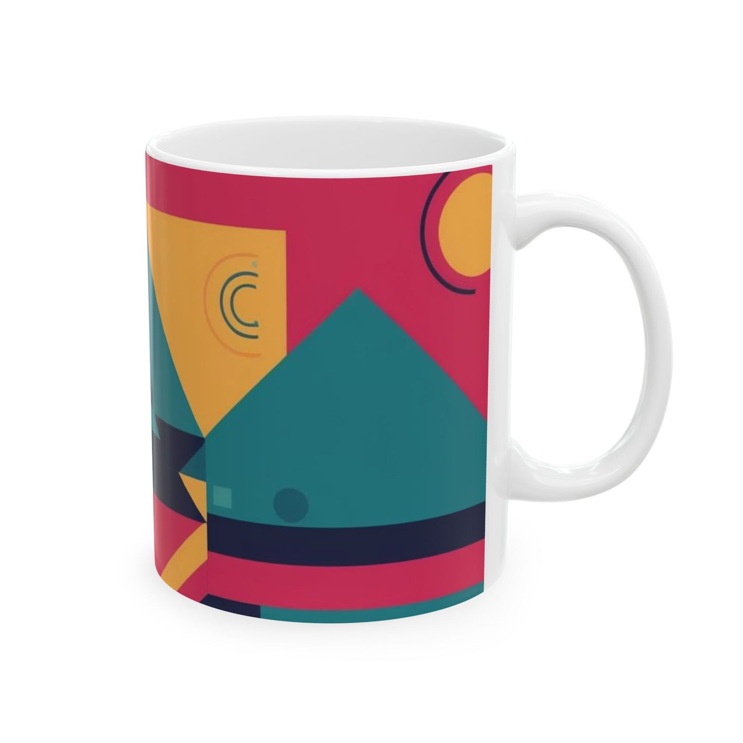 Colorful Geometric Coffee Mug - Vibrant Design for Creative Souls