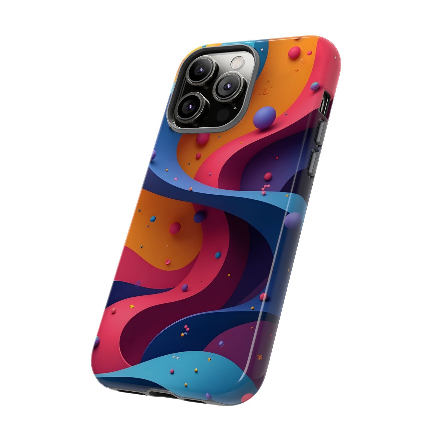 Vibrant Phone Cover - Colorful Abstract Design, Shockproof Protector, Trendy Accessories, Gift for Tech Lovers, Fun Style