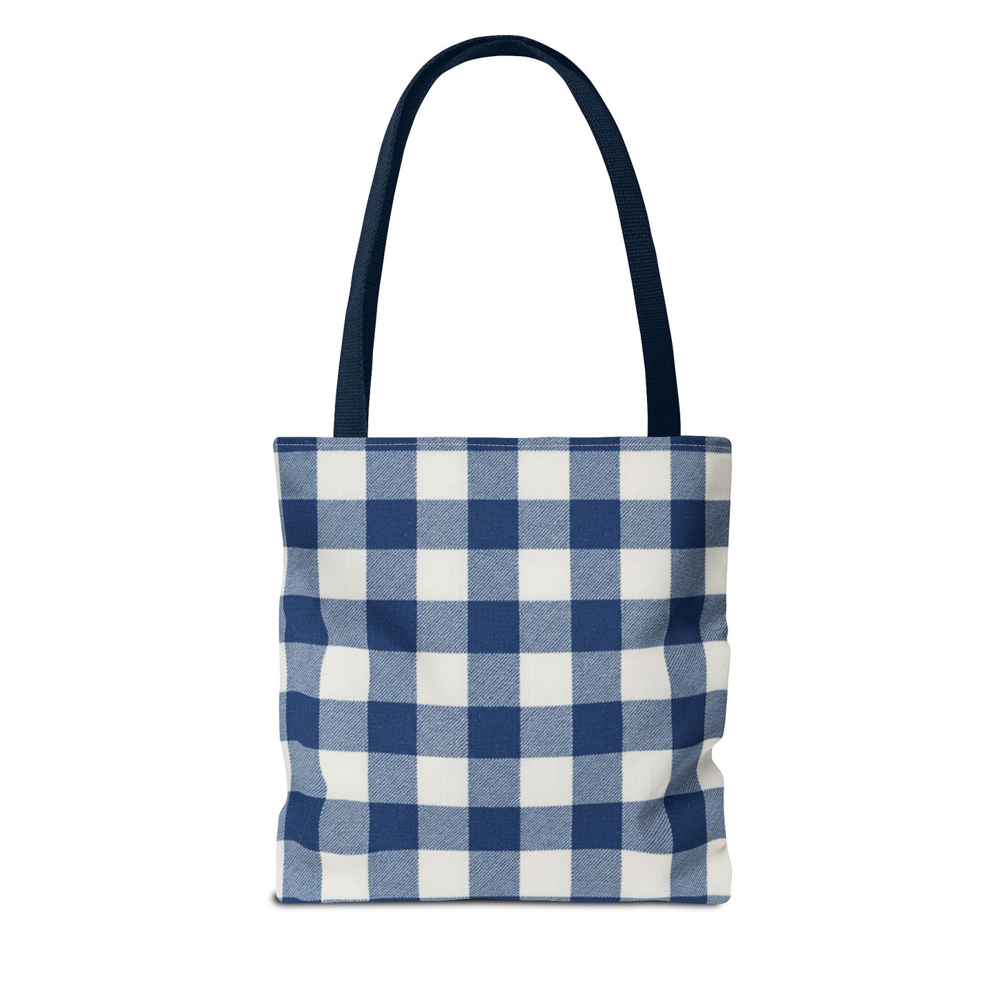 Stylish Blue Checkered Shopping Bag - Perfect for Everyday Use