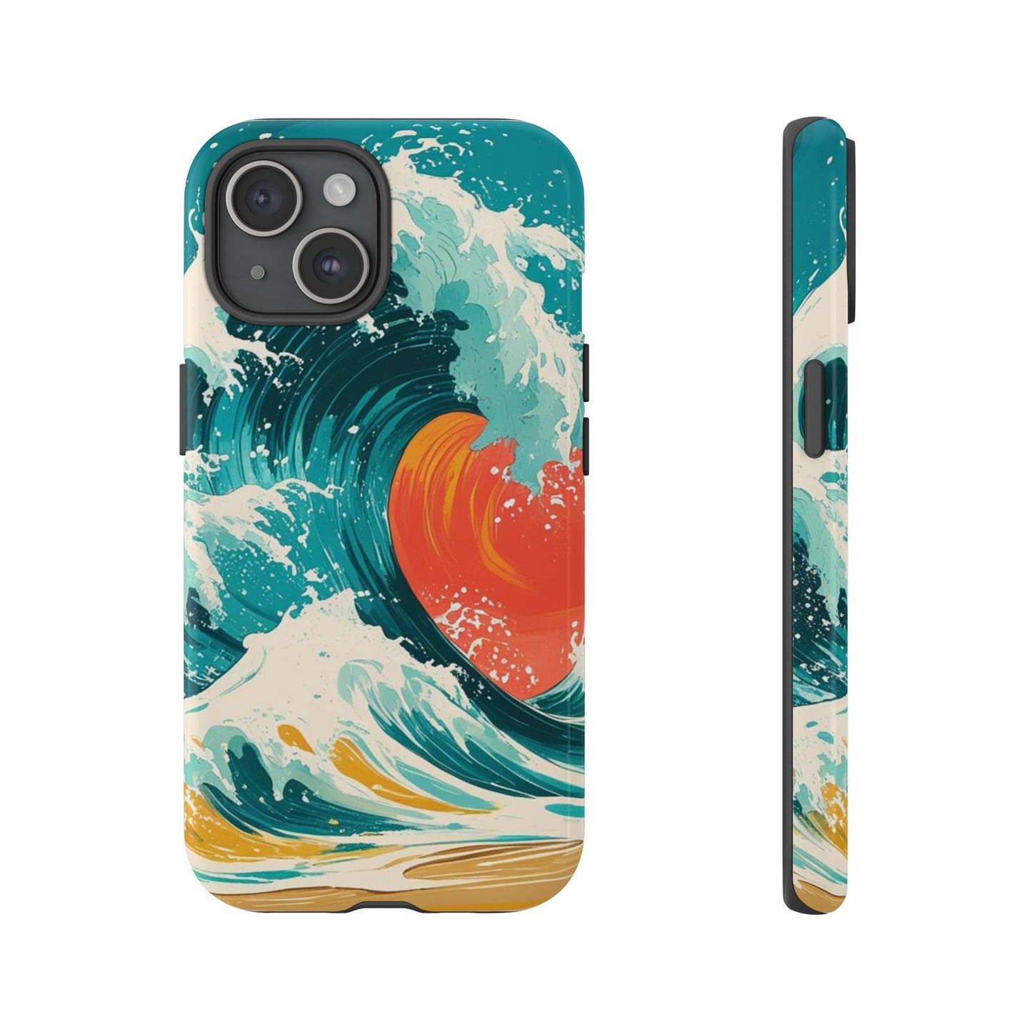 Ocean Wave Phone Cover, Tropical Phone Cover, Artistic Smartphone Cover, Waves Design, Summer Vibe Accessory, Gift for Beach Lovers