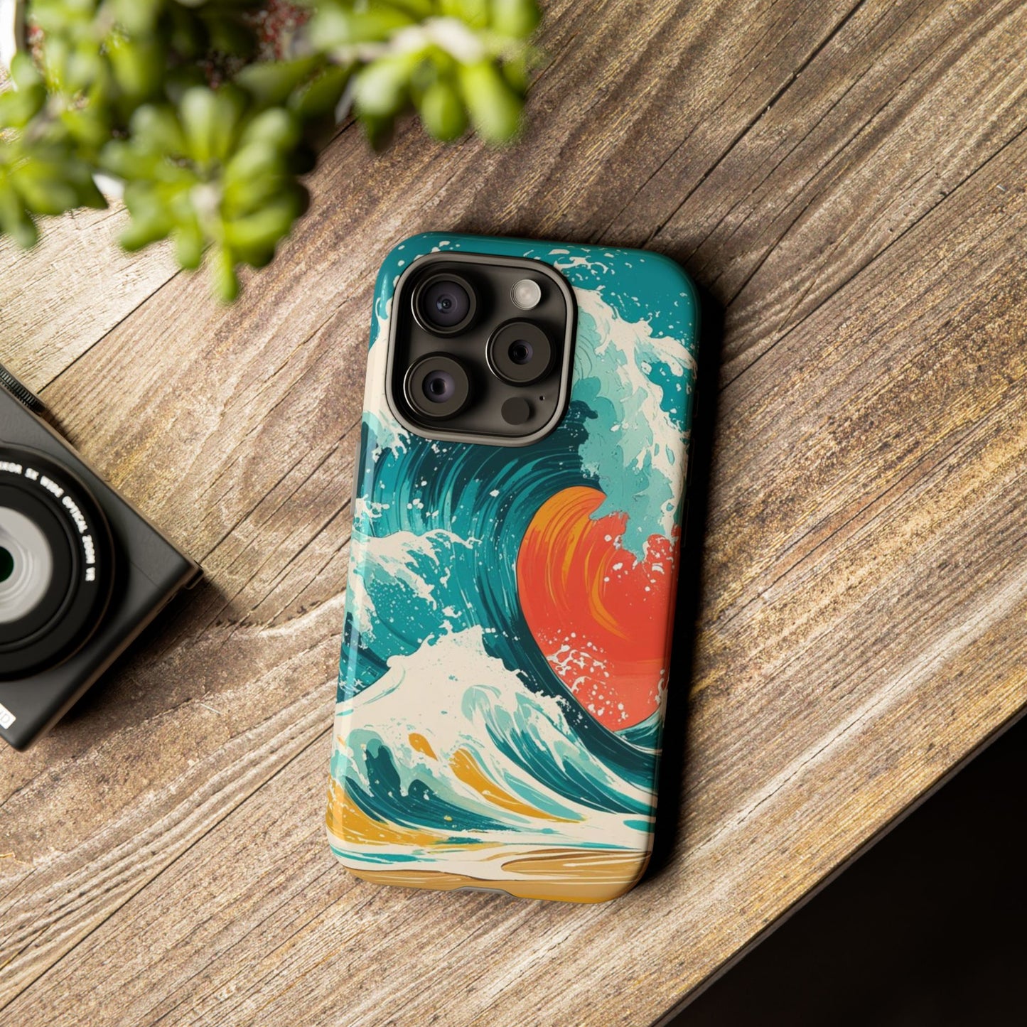 Ocean Wave Phone Cover, Tropical Phone Cover, Artistic Smartphone Cover, Waves Design, Summer Vibe Accessory, Gift for Beach Lovers