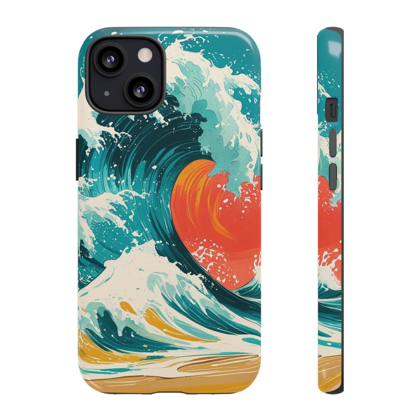 Ocean Wave Phone Cover, Tropical Phone Cover, Artistic Smartphone Cover, Waves Design, Summer Vibe Accessory, Gift for Beach Lovers
