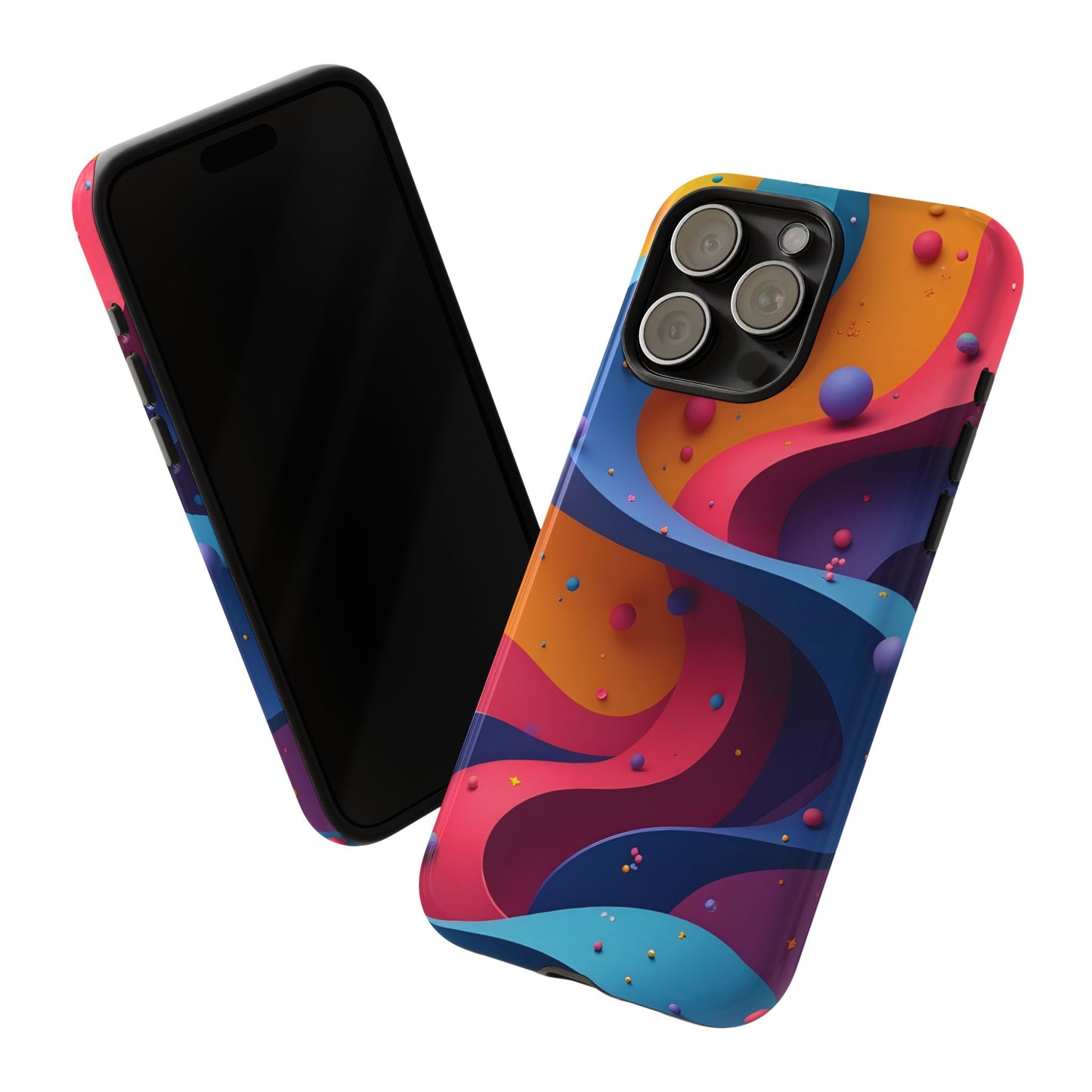 Vibrant Phone Cover - Colorful Abstract Design, Shockproof Protector, Trendy Accessories, Gift for Tech Lovers, Fun Style