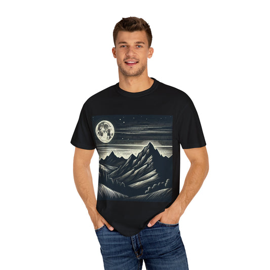 Mountain Moon Designed Unisex T-Shirt - T-Shirt For Nature Lover