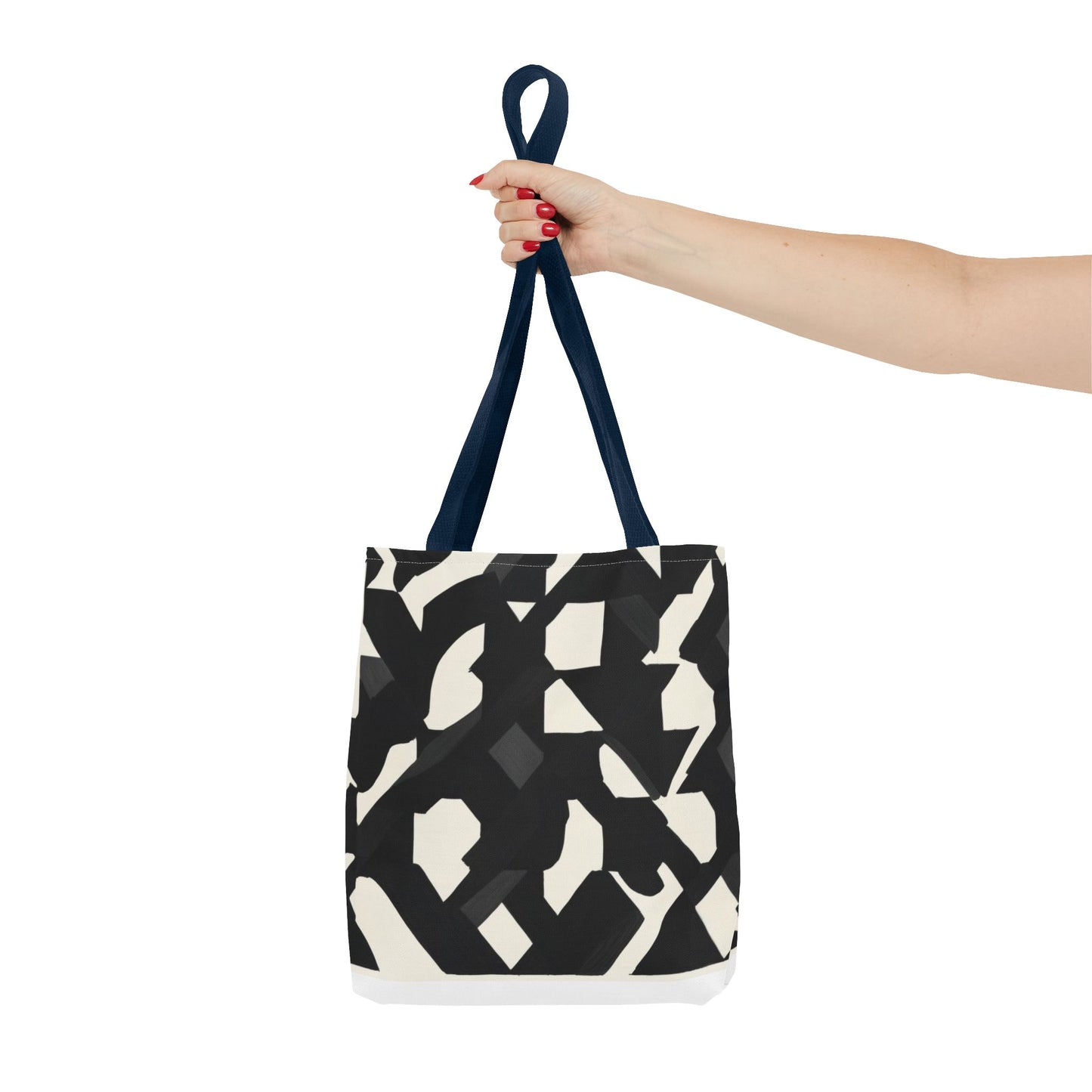 Modern Black and White Abstract Shopping Bag – Stylish, Versatile Carryall for Daily Use