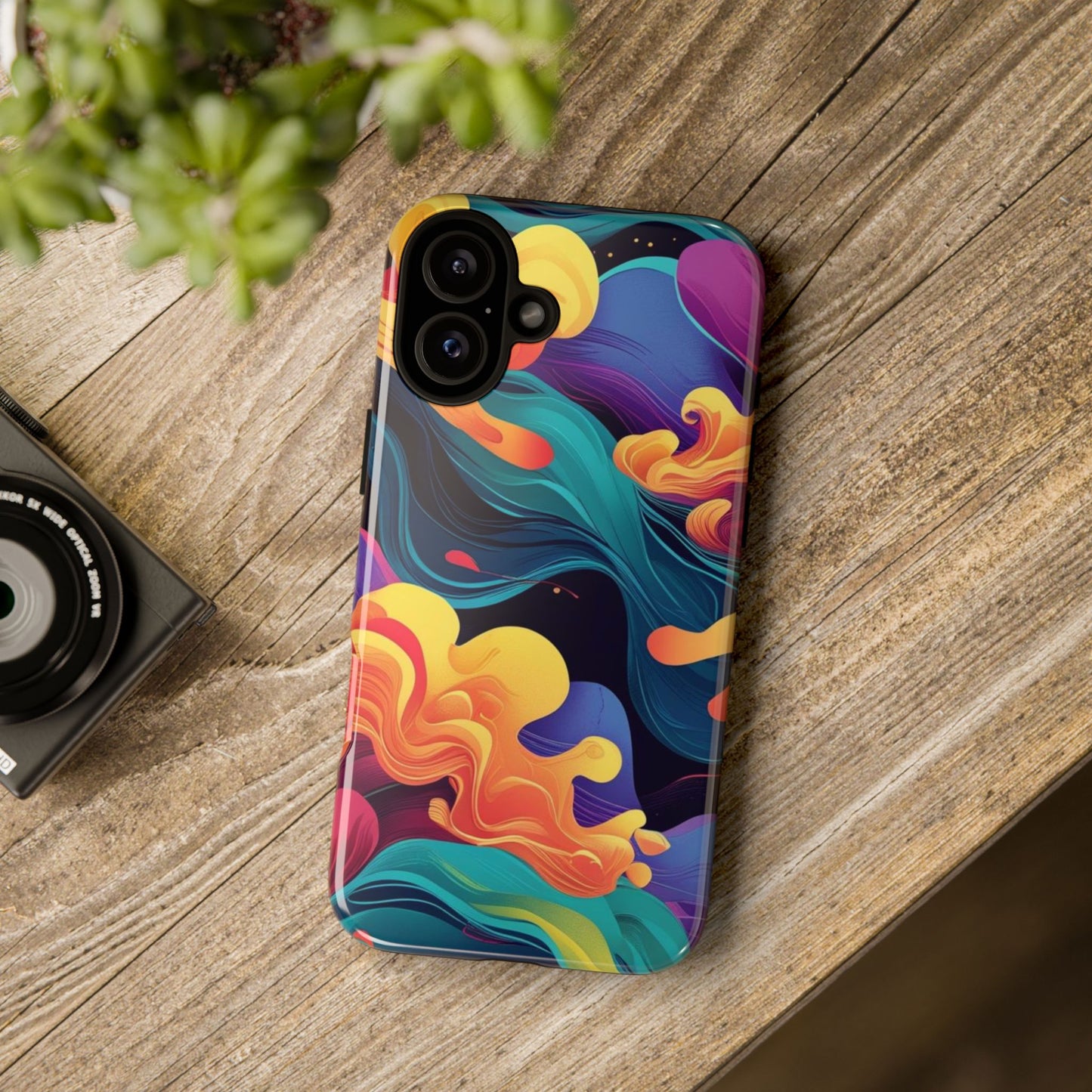 Colorful Phone Cover, Artistic Cellphone Cover, Unique Gift for Her, Trendy Accessories, Vibrant Protection