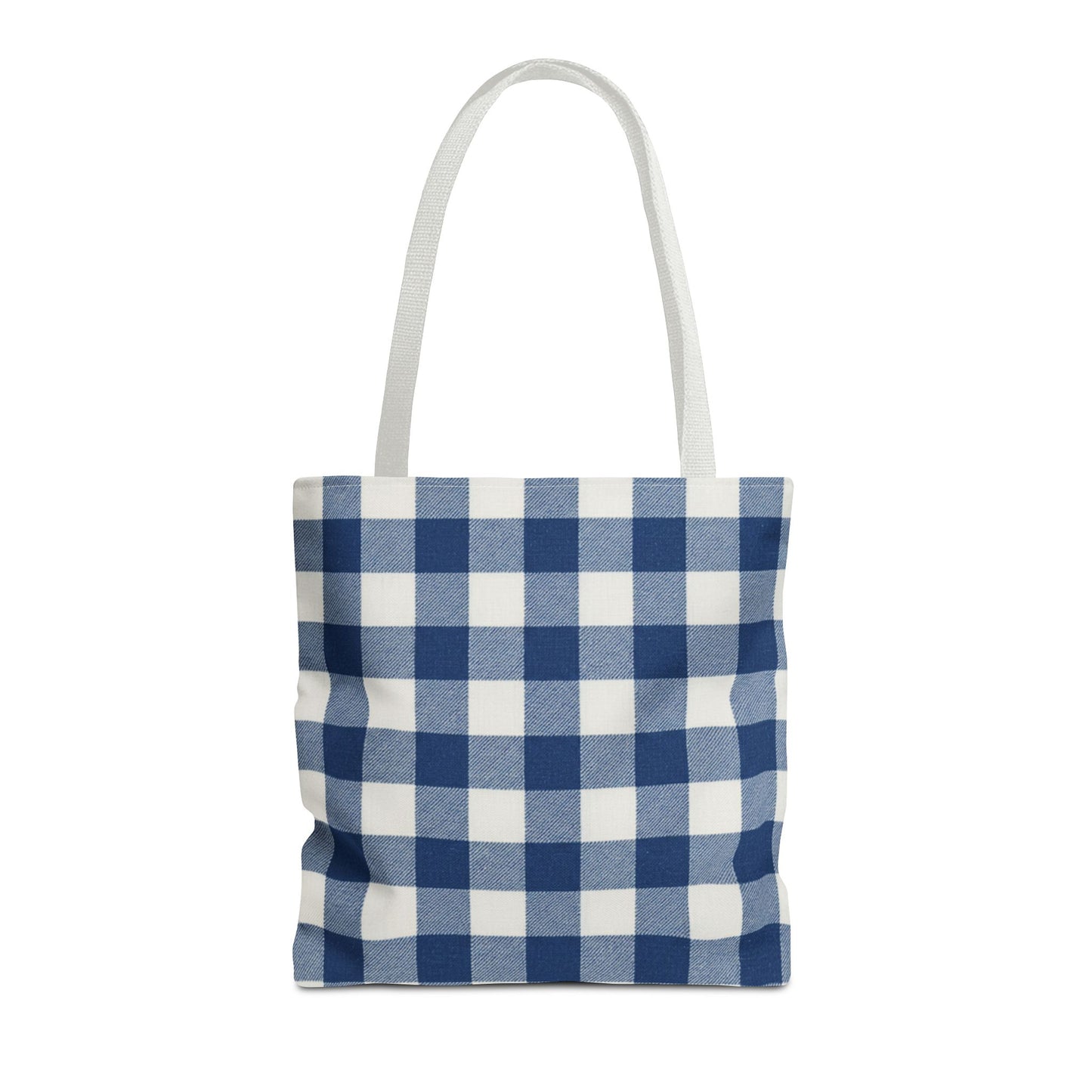 Stylish Blue Checkered Shopping Bag - Perfect for Everyday Use