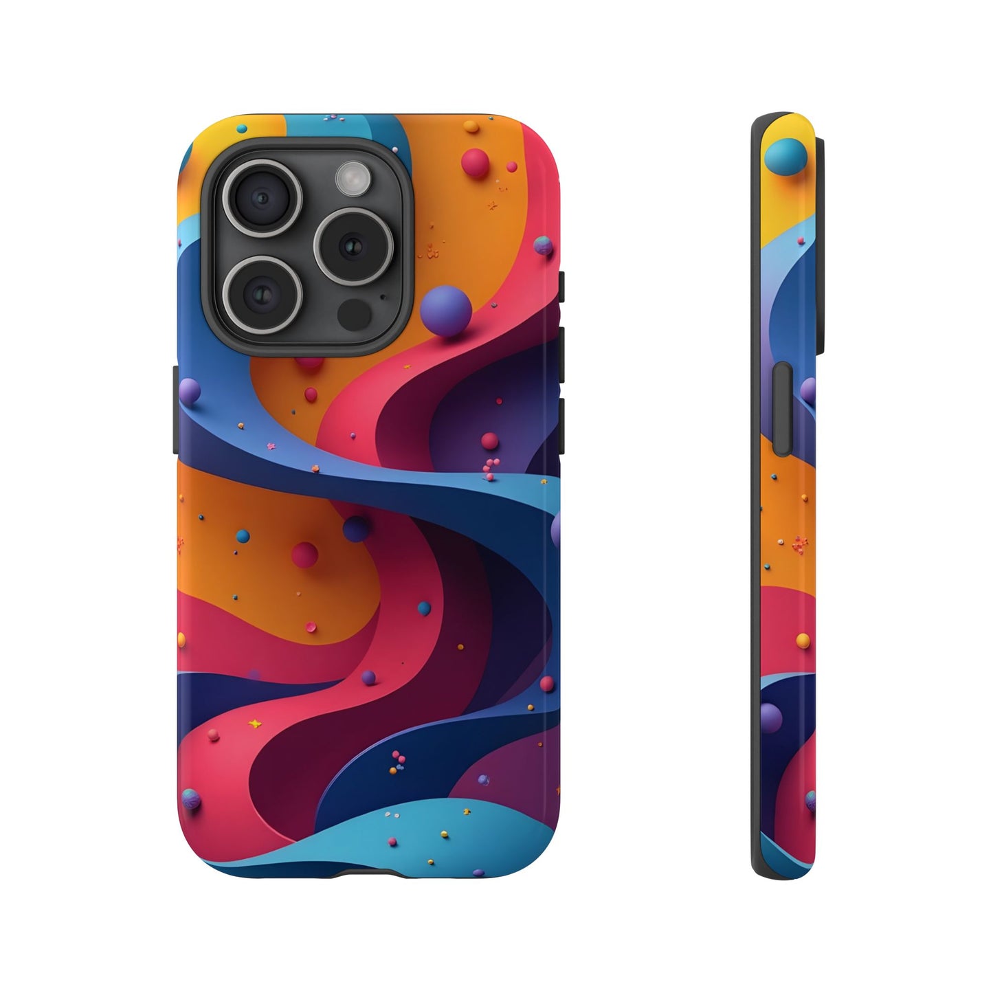Vibrant Phone Cover - Colorful Abstract Design, Shockproof Protector, Trendy Accessories, Gift for Tech Lovers, Fun Style