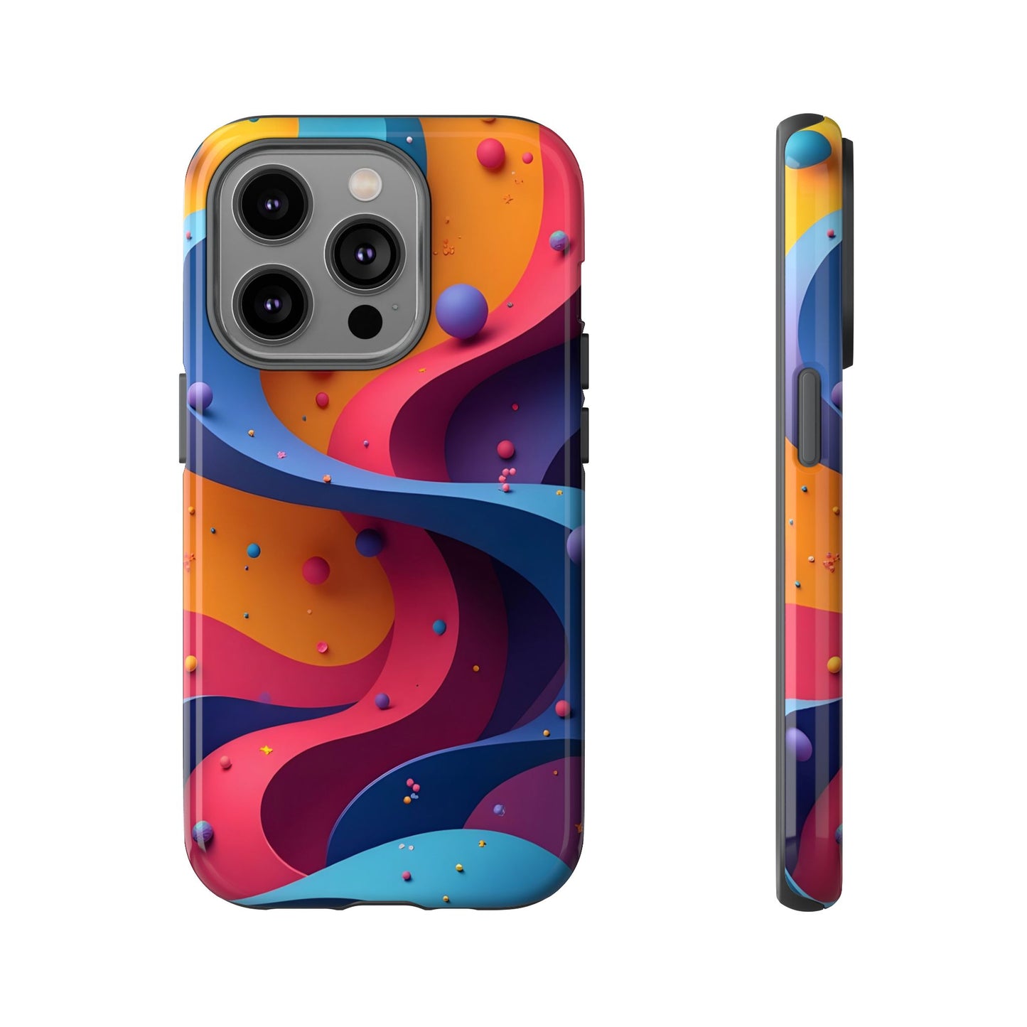 Vibrant Phone Cover - Colorful Abstract Design, Shockproof Protector, Trendy Accessories, Gift for Tech Lovers, Fun Style