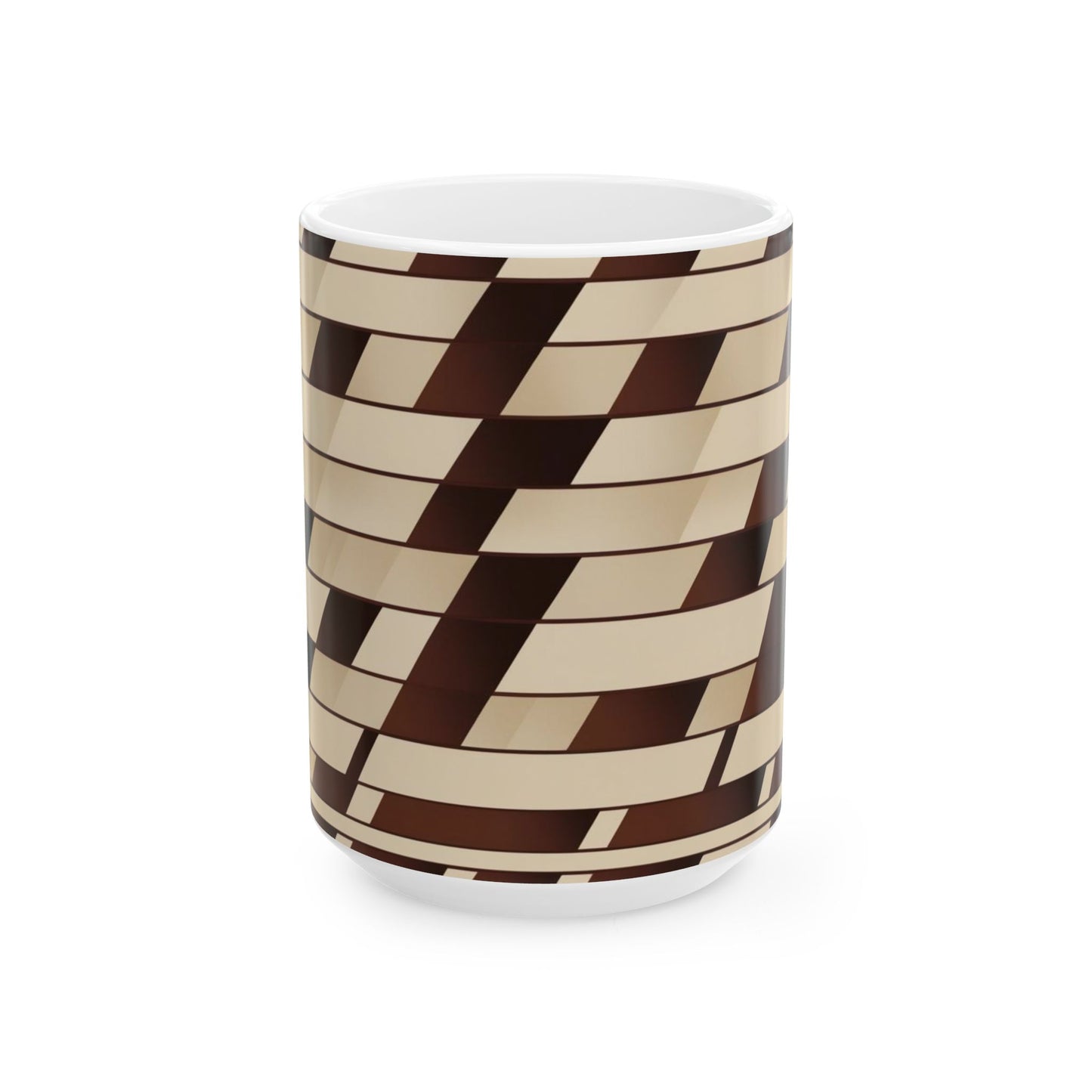 Geometric Pattern Coffee Mug - Stylish Coffee Cup for Home & Office