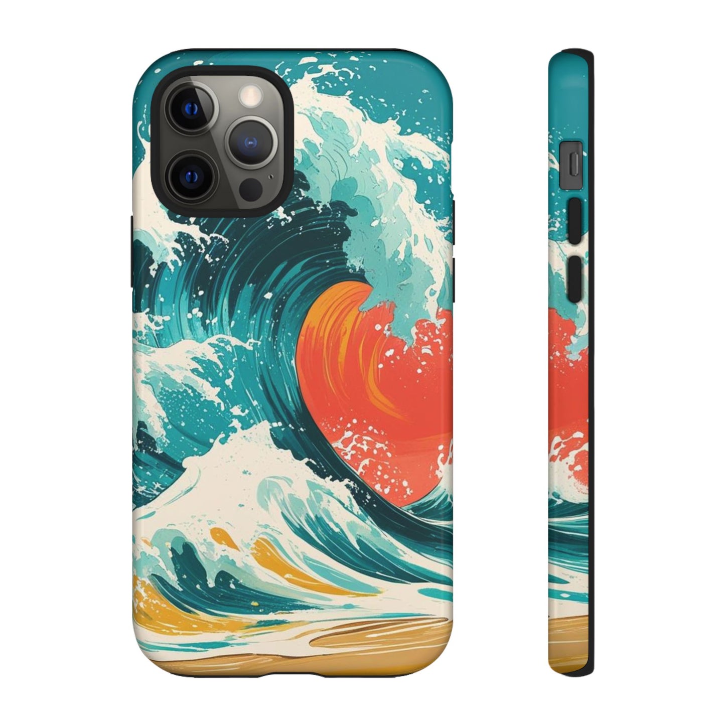 Ocean Wave Phone Cover, Tropical Phone Cover, Artistic Smartphone Cover, Waves Design, Summer Vibe Accessory, Gift for Beach Lovers