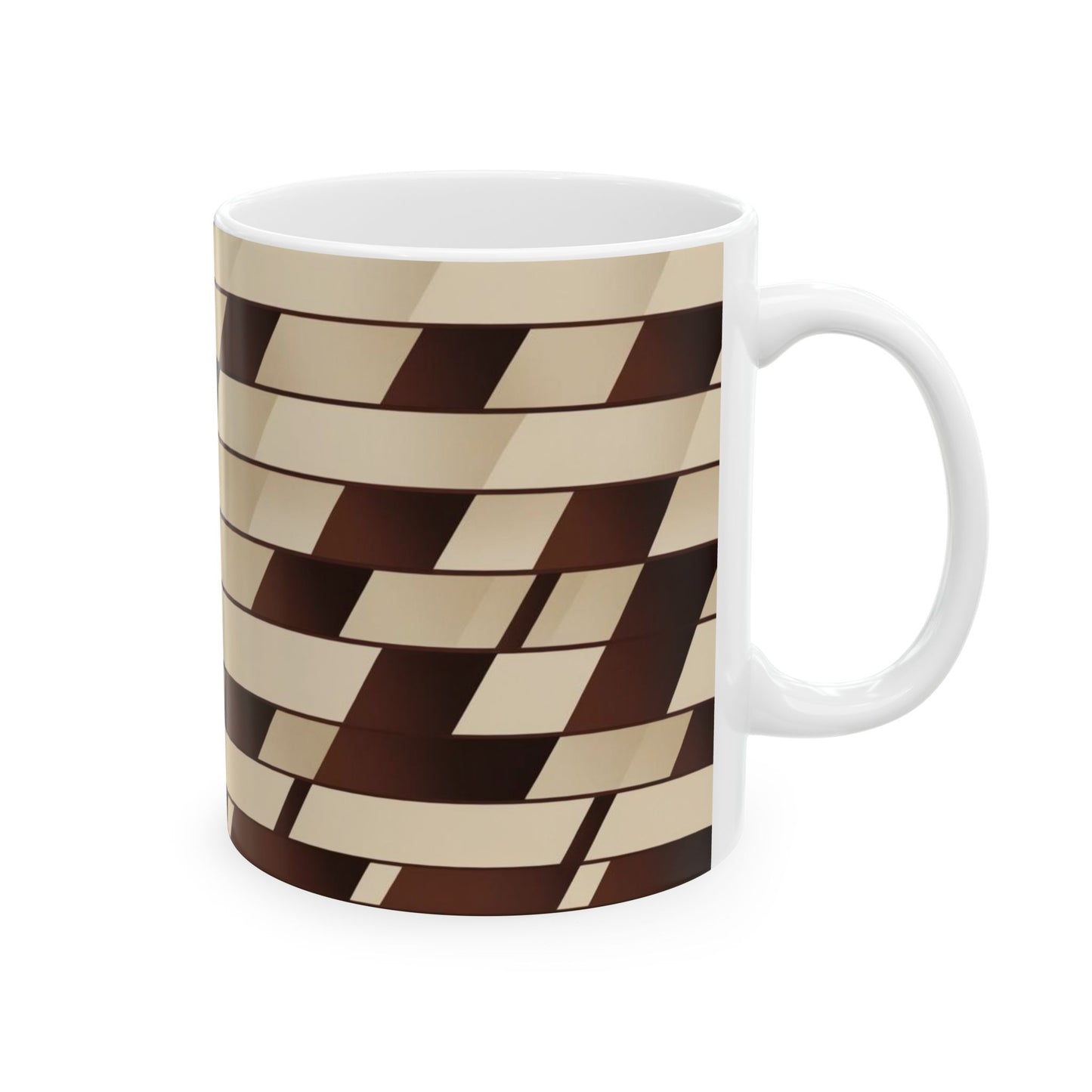 Geometric Pattern Coffee Mug - Stylish Coffee Cup for Home & Office