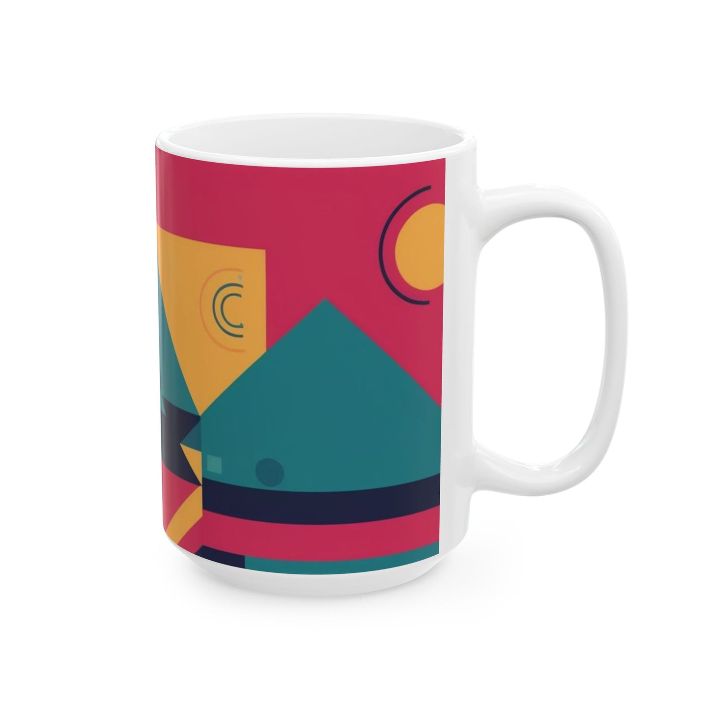 Colorful Geometric Coffee Mug - Vibrant Design for Creative Souls