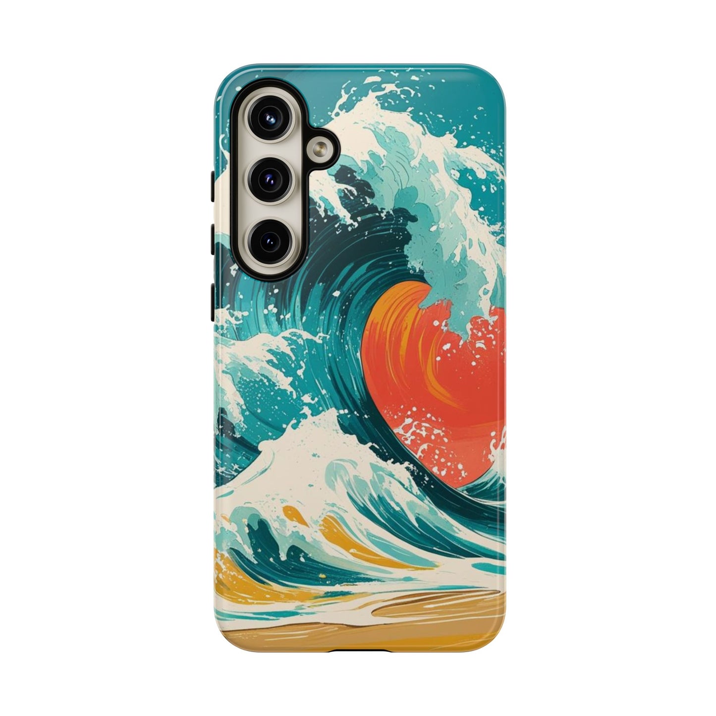 Ocean Wave Phone Cover, Tropical Phone Cover, Artistic Smartphone Cover, Waves Design, Summer Vibe Accessory, Gift for Beach Lovers