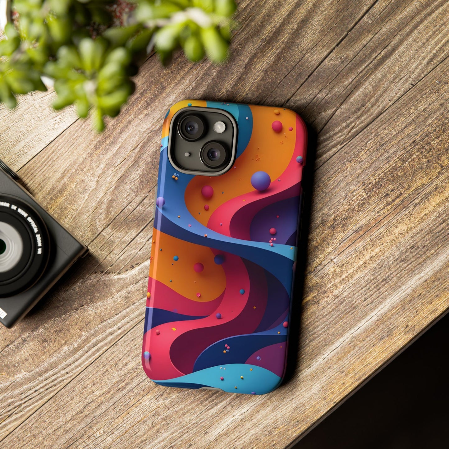 Vibrant Phone Cover - Colorful Abstract Design, Shockproof Protector, Trendy Accessories, Gift for Tech Lovers, Fun Style