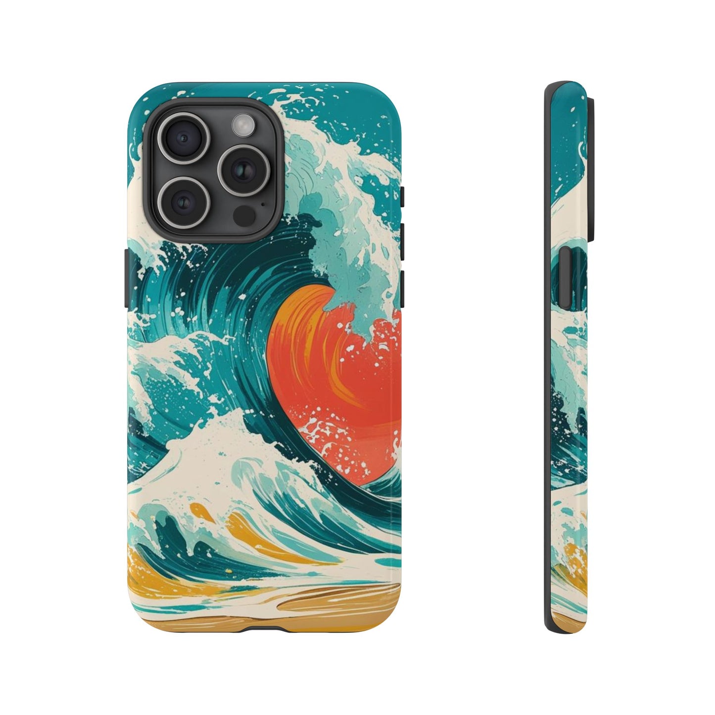 Ocean Wave Phone Cover, Tropical Phone Cover, Artistic Smartphone Cover, Waves Design, Summer Vibe Accessory, Gift for Beach Lovers