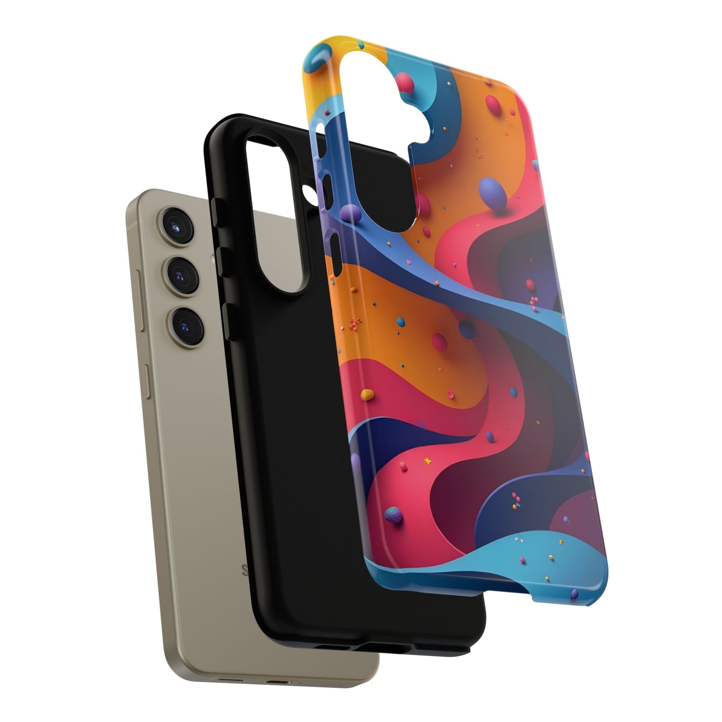 Vibrant Phone Cover - Colorful Abstract Design, Shockproof Protector, Trendy Accessories, Gift for Tech Lovers, Fun Style