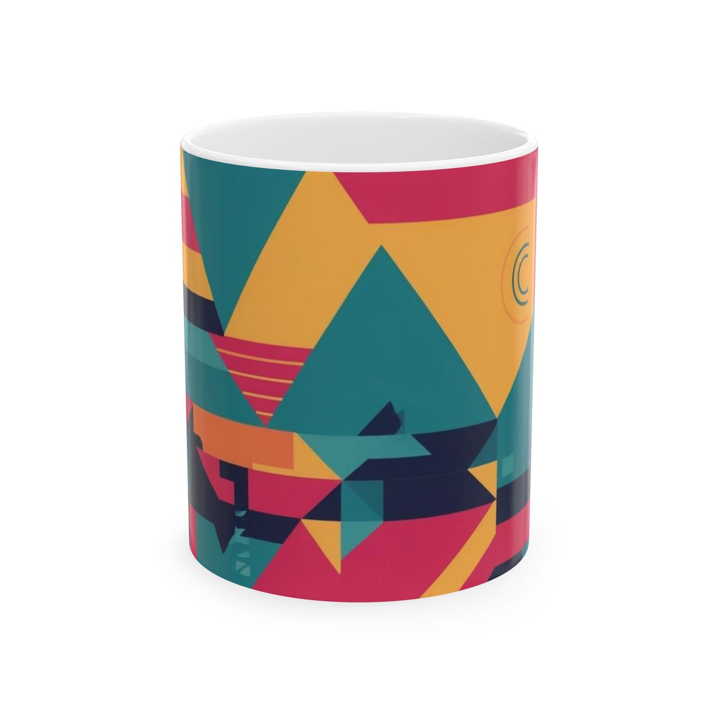 Colorful Geometric Coffee Mug - Vibrant Design for Creative Souls