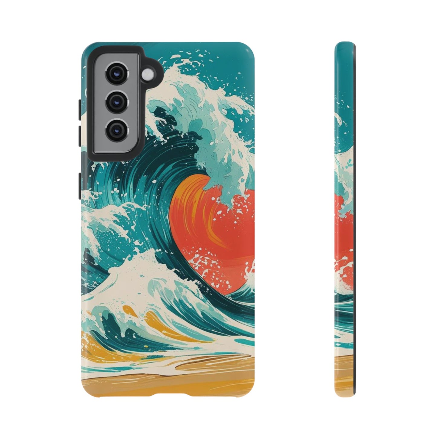 Ocean Wave Phone Cover, Tropical Phone Cover, Artistic Smartphone Cover, Waves Design, Summer Vibe Accessory, Gift for Beach Lovers