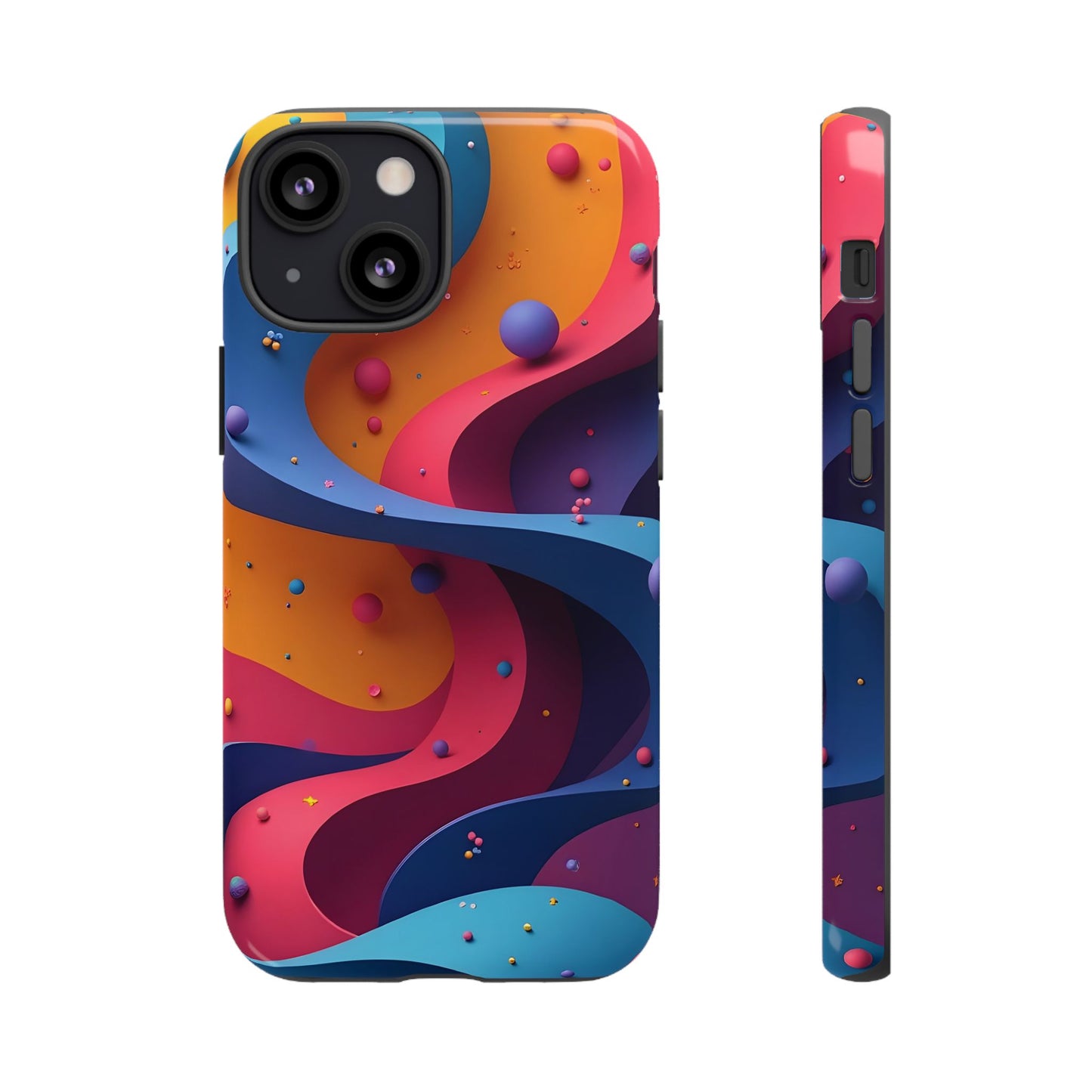 Vibrant Phone Cover - Colorful Abstract Design, Shockproof Protector, Trendy Accessories, Gift for Tech Lovers, Fun Style