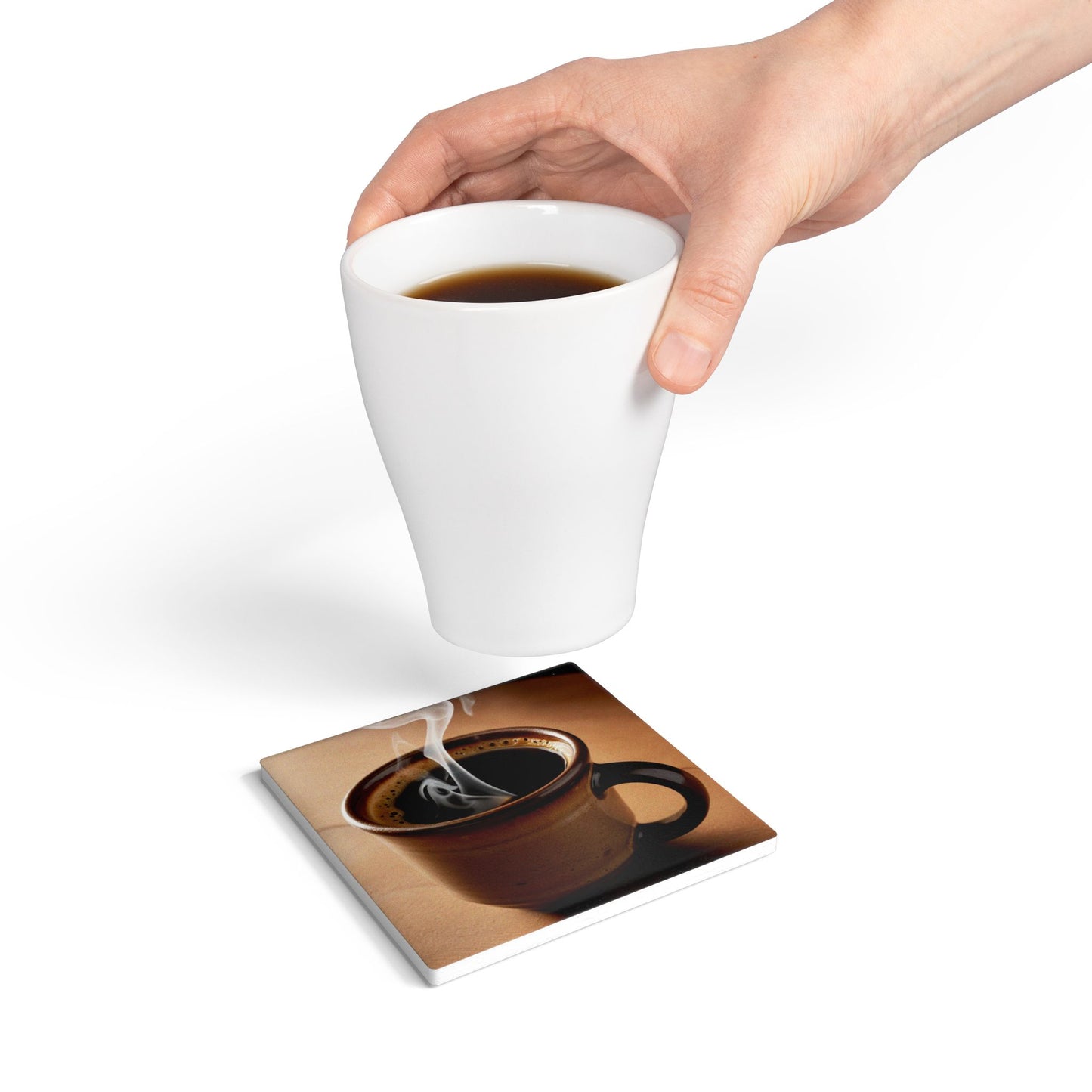Coffee Lover's Ceramic Coaster - Perfect for Home Decor & Gift