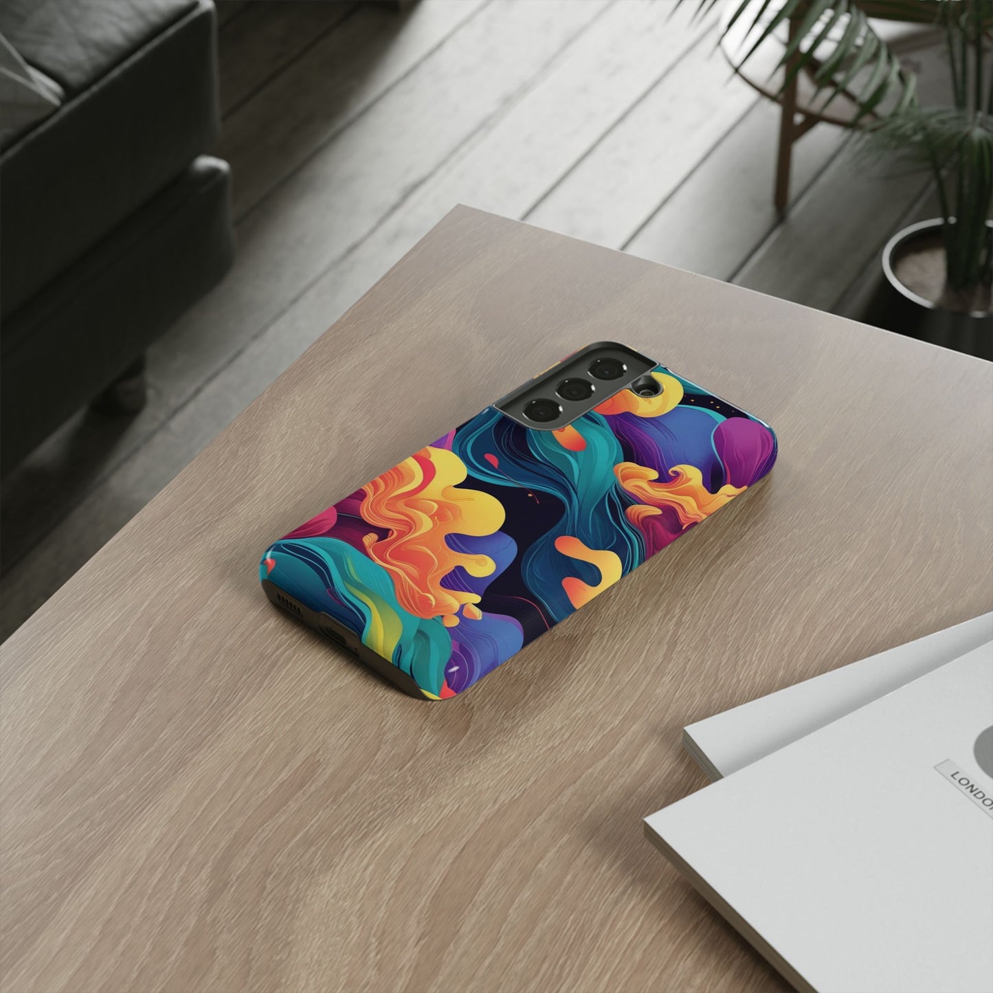 Colorful Phone Cover, Artistic Cellphone Cover, Unique Gift for Her, Trendy Accessories, Vibrant Protection