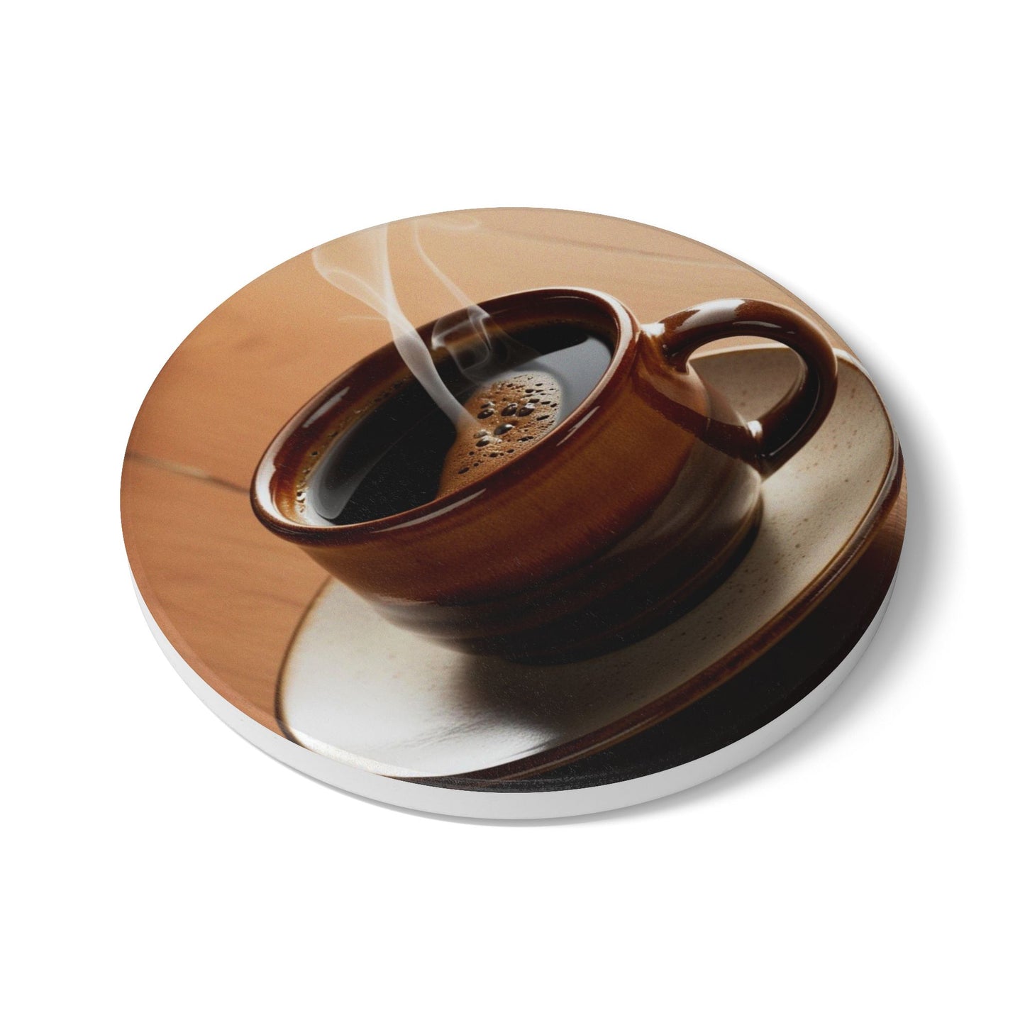Cozy Coffee Ceramic Coaster - Perfect for Home and Kitchen Decor
