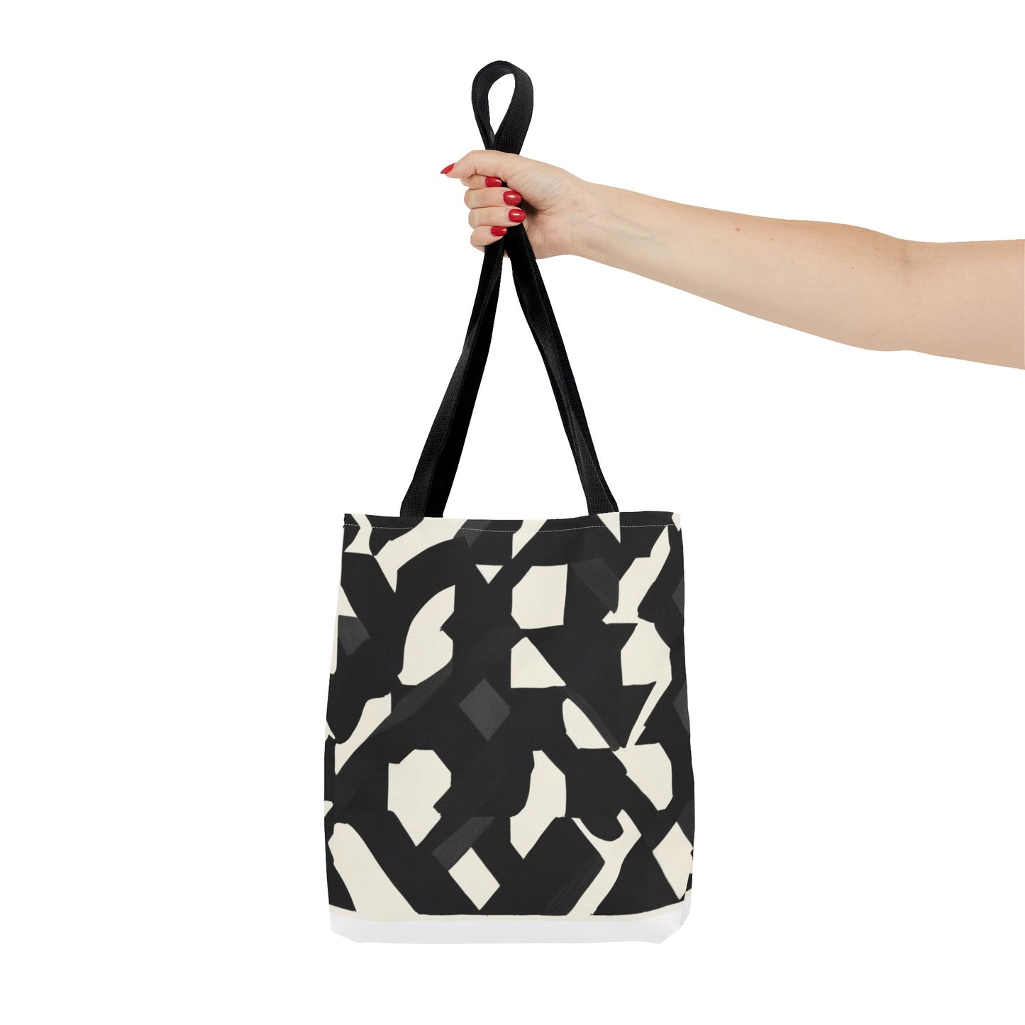 Modern Black and White Abstract Shopping Bag – Stylish, Versatile Carryall for Daily Use