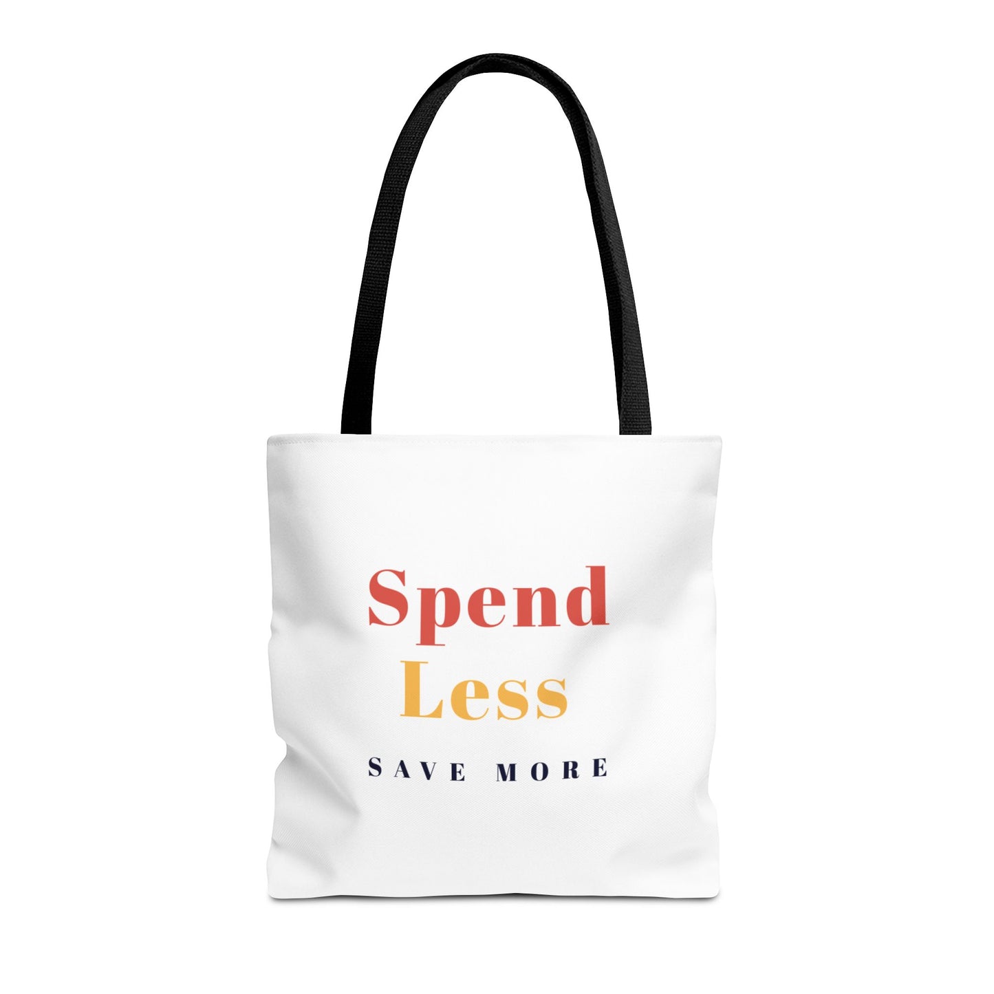 Motivational Shopping Bag - 'Spend Less, Save More' - Eco-Friendly Shopping Bag