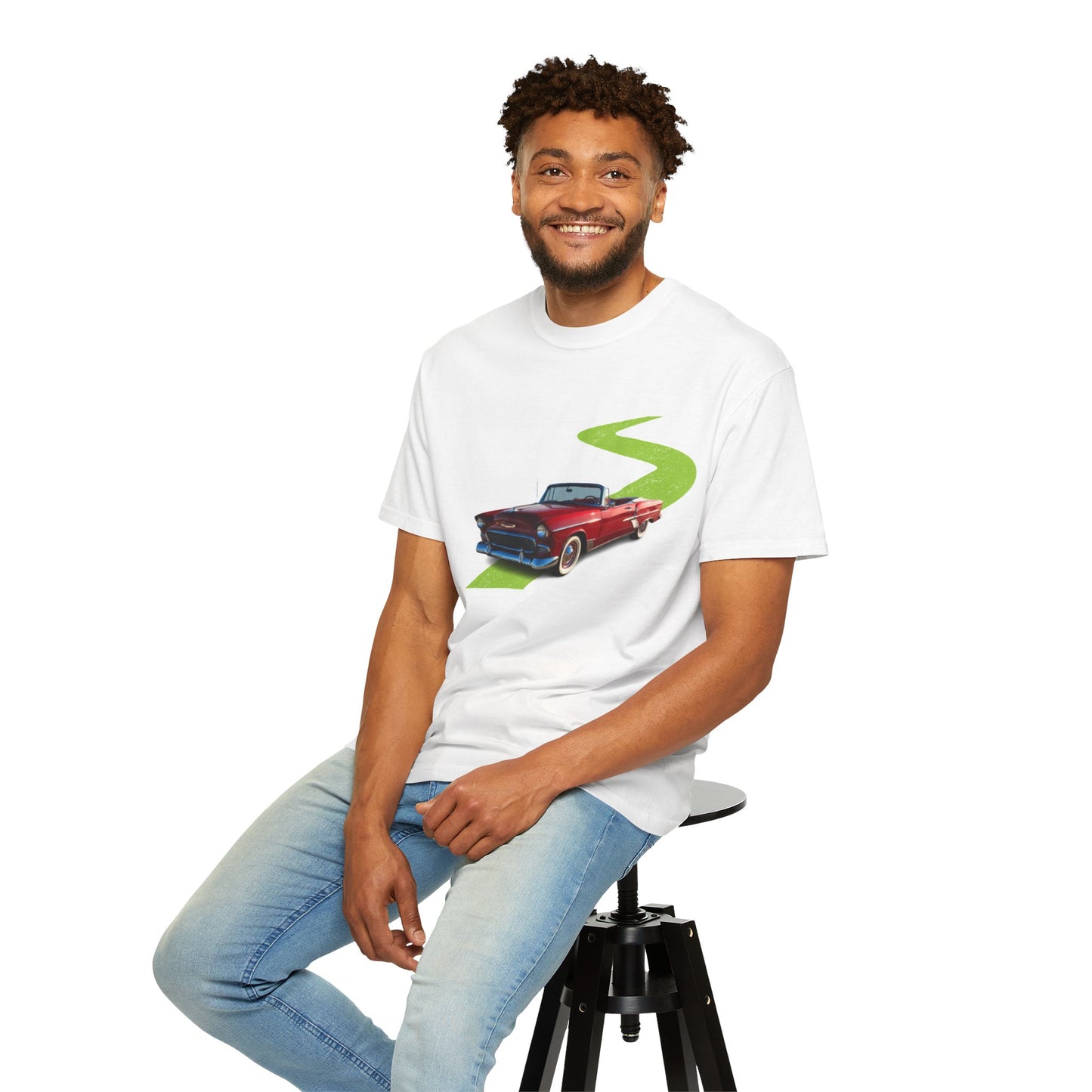 Vintage Car Unisex White T-Shirt