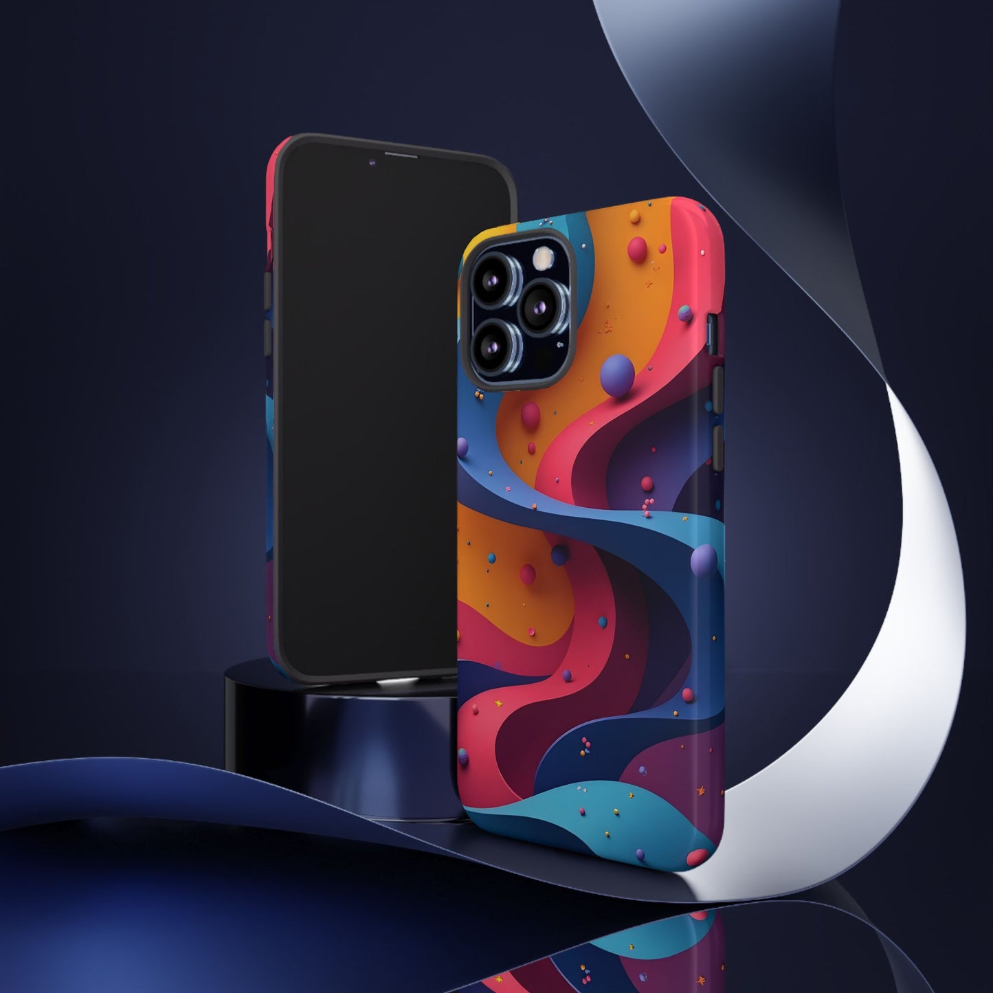 Vibrant Phone Cover - Colorful Abstract Design, Shockproof Protector, Trendy Accessories, Gift for Tech Lovers, Fun Style