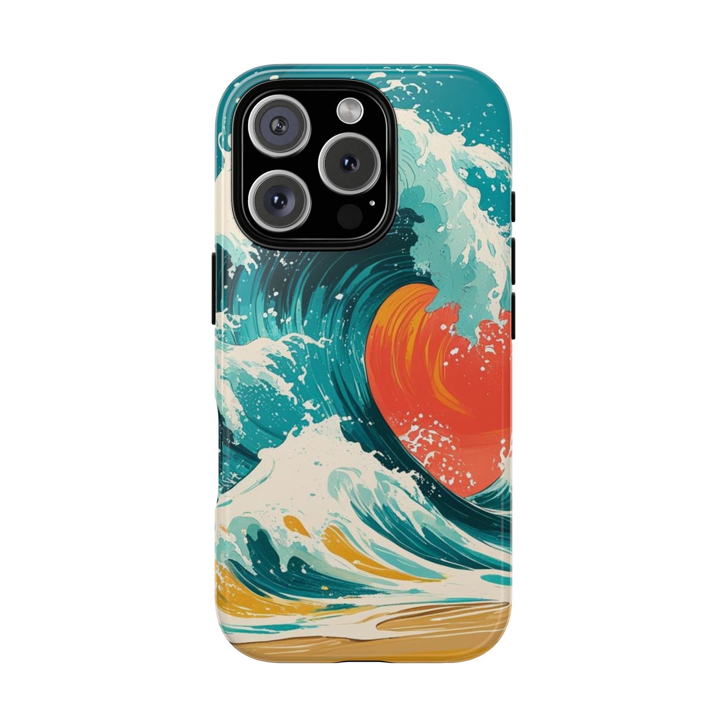 Ocean Wave Phone Cover, Tropical Phone Cover, Artistic Smartphone Cover, Waves Design, Summer Vibe Accessory, Gift for Beach Lovers