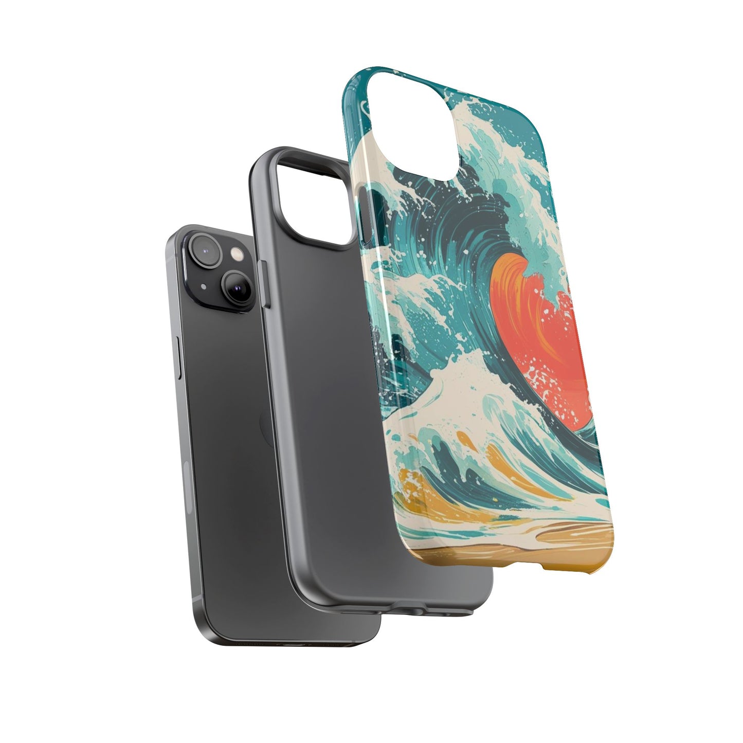 Ocean Wave Phone Cover, Tropical Phone Cover, Artistic Smartphone Cover, Waves Design, Summer Vibe Accessory, Gift for Beach Lovers