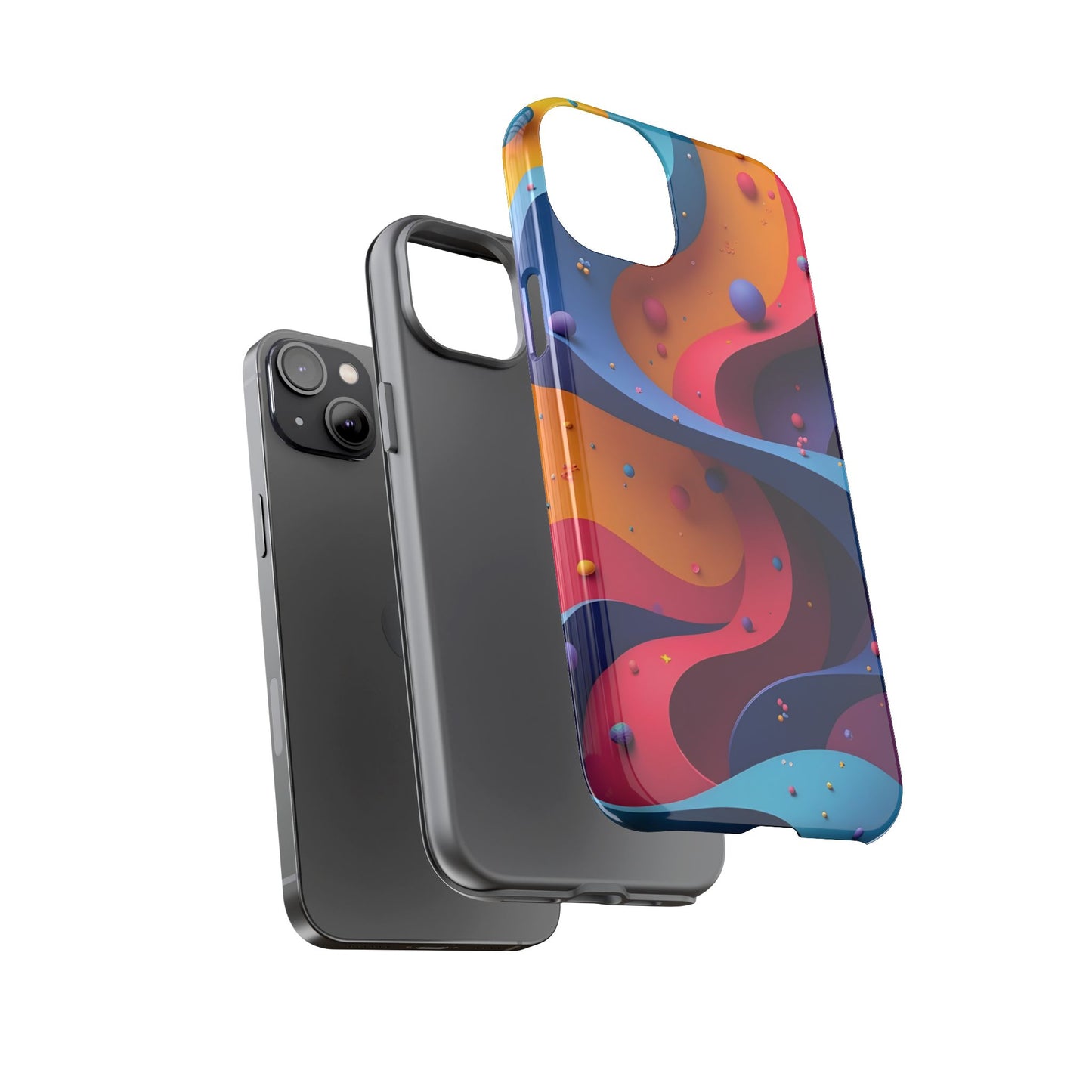 Vibrant Phone Cover - Colorful Abstract Design, Shockproof Protector, Trendy Accessories, Gift for Tech Lovers, Fun Style