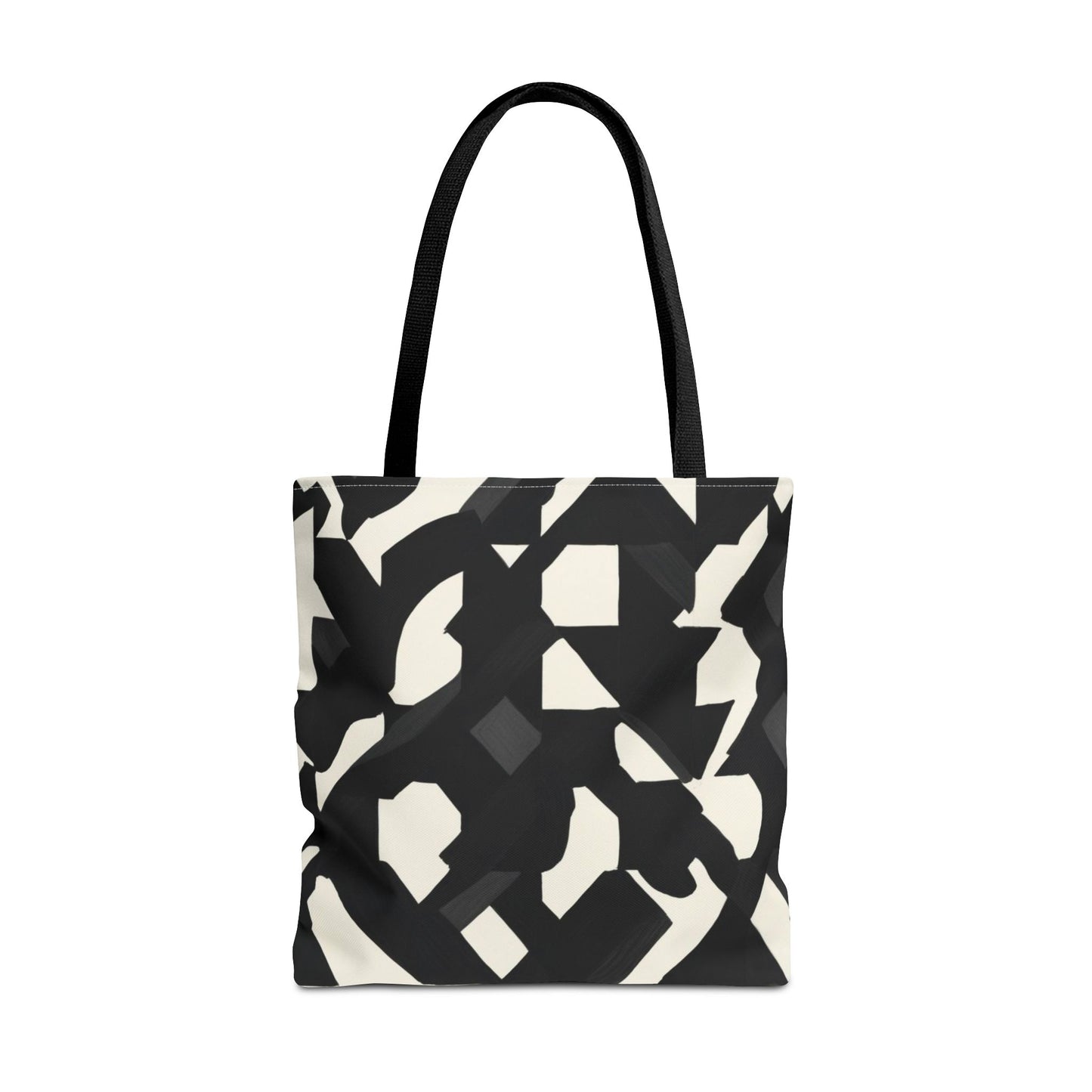 Modern Black and White Abstract Shopping Bag – Stylish, Versatile Carryall for Daily Use