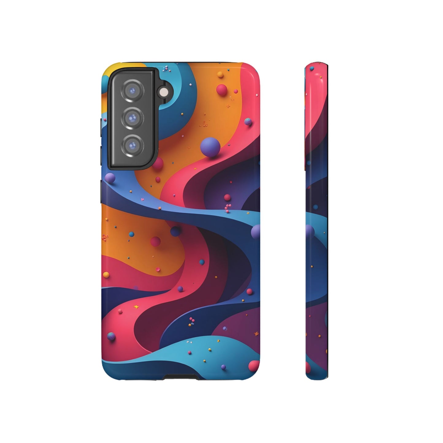 Vibrant Phone Cover - Colorful Abstract Design, Shockproof Protector, Trendy Accessories, Gift for Tech Lovers, Fun Style