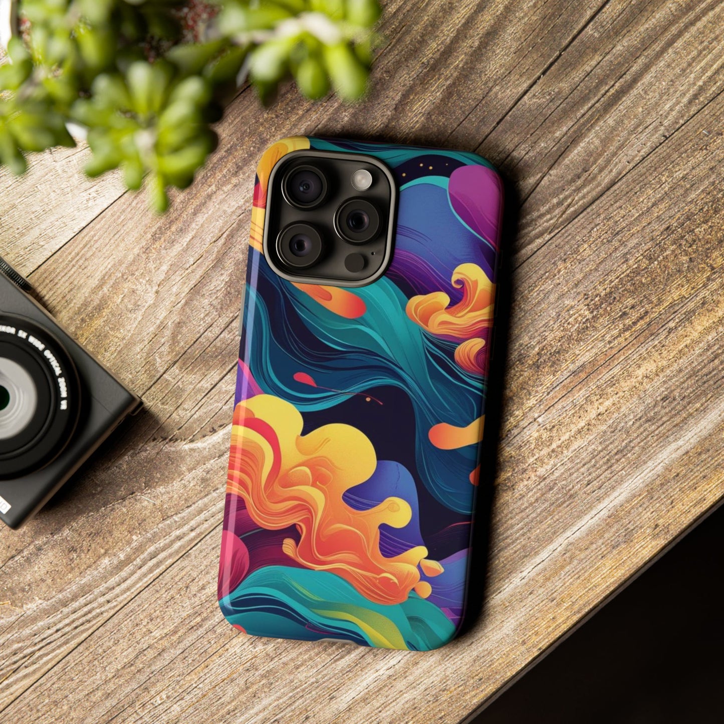 Colorful Phone Cover, Artistic Cellphone Cover, Unique Gift for Her, Trendy Accessories, Vibrant Protection