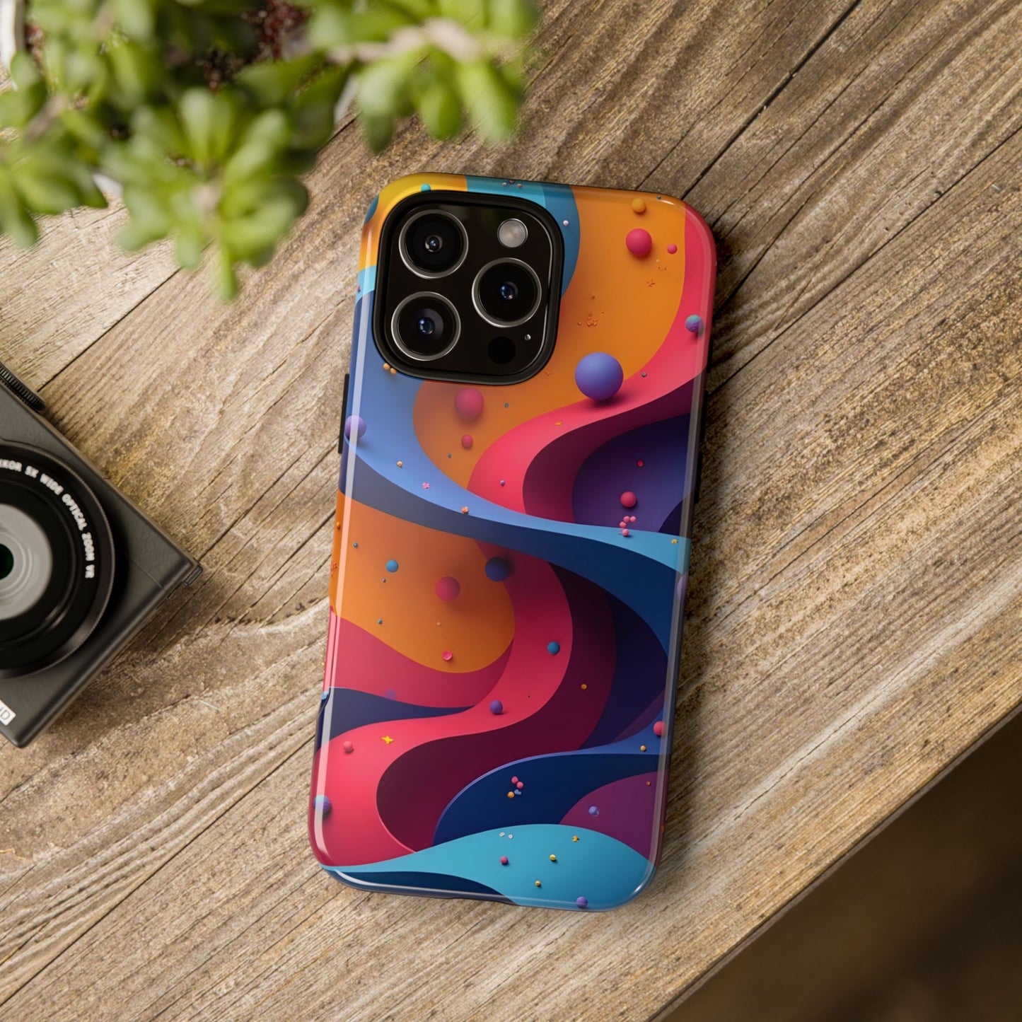 Vibrant Phone Cover - Colorful Abstract Design, Shockproof Protector, Trendy Accessories, Gift for Tech Lovers, Fun Style